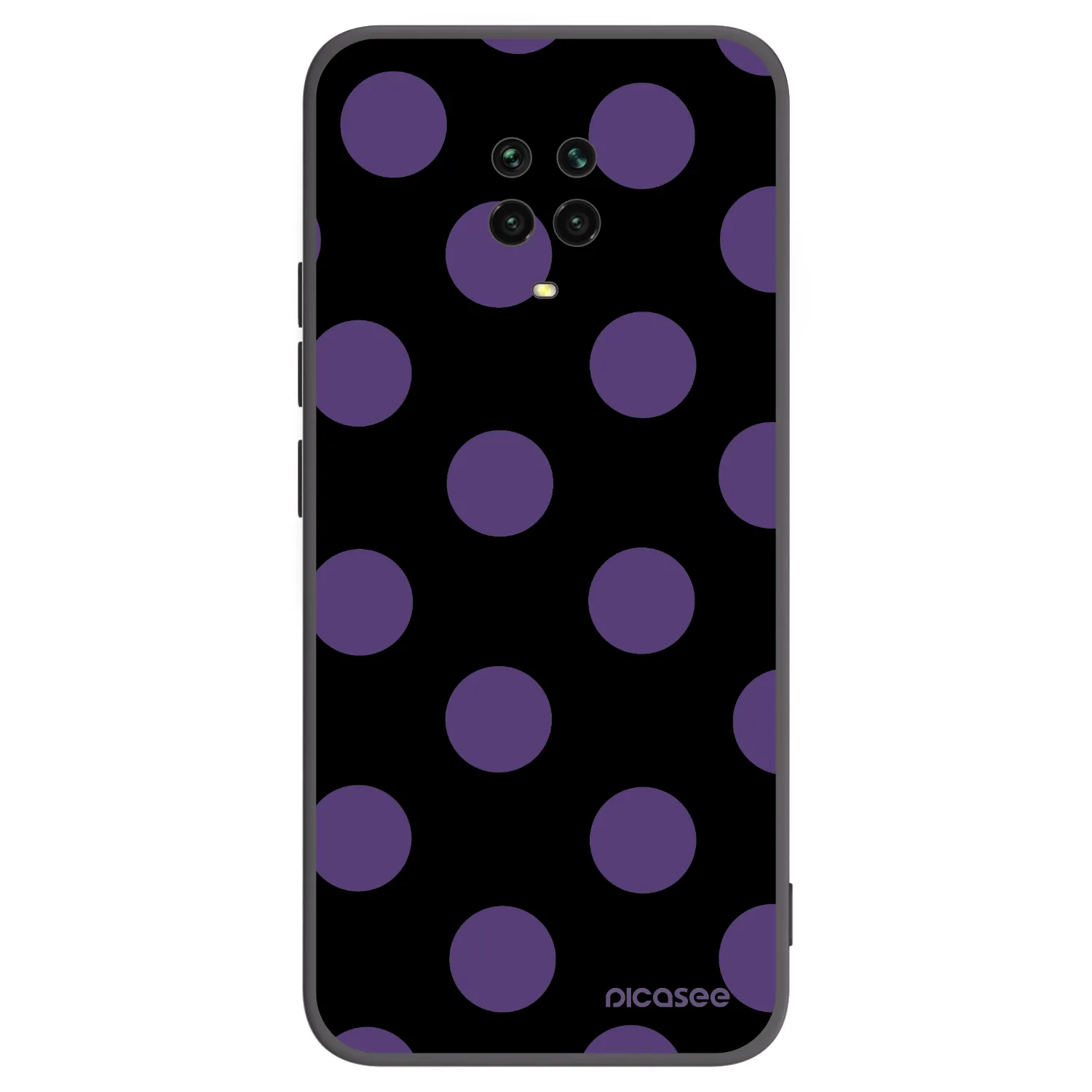 Picasee silikonový černý obal pro Xiaomi Redmi Note 9 Pro - Big flickers