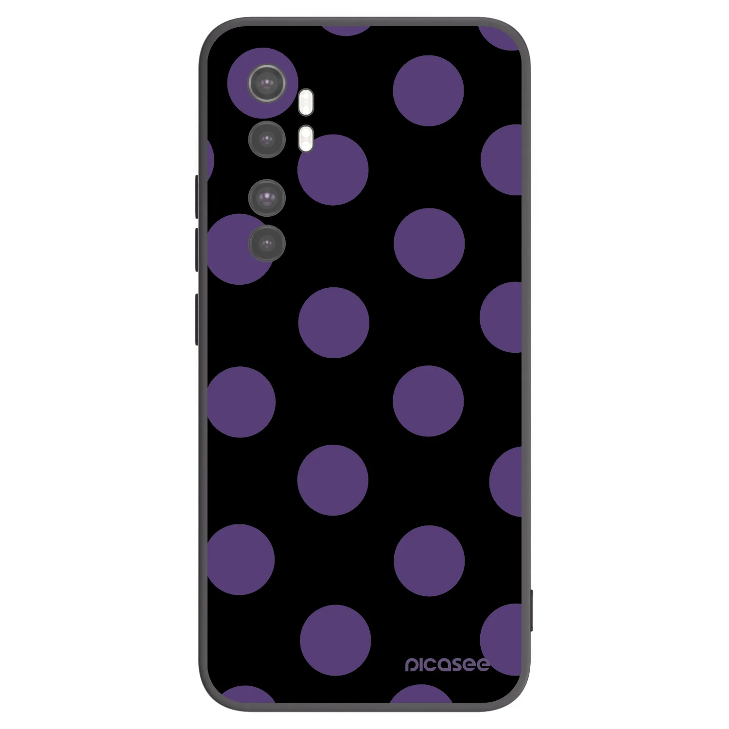 Picasee silikonový černý obal pro Xiaomi Mi Note 10 Lite - Big flickers