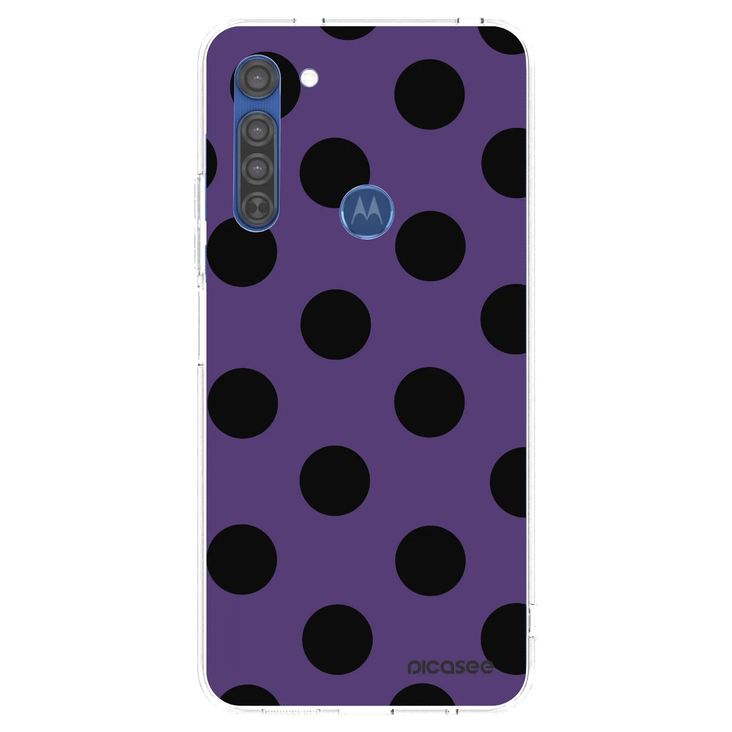 Picasee silikonový průhledný obal pro Motorola Moto G8 - Big flickers 2