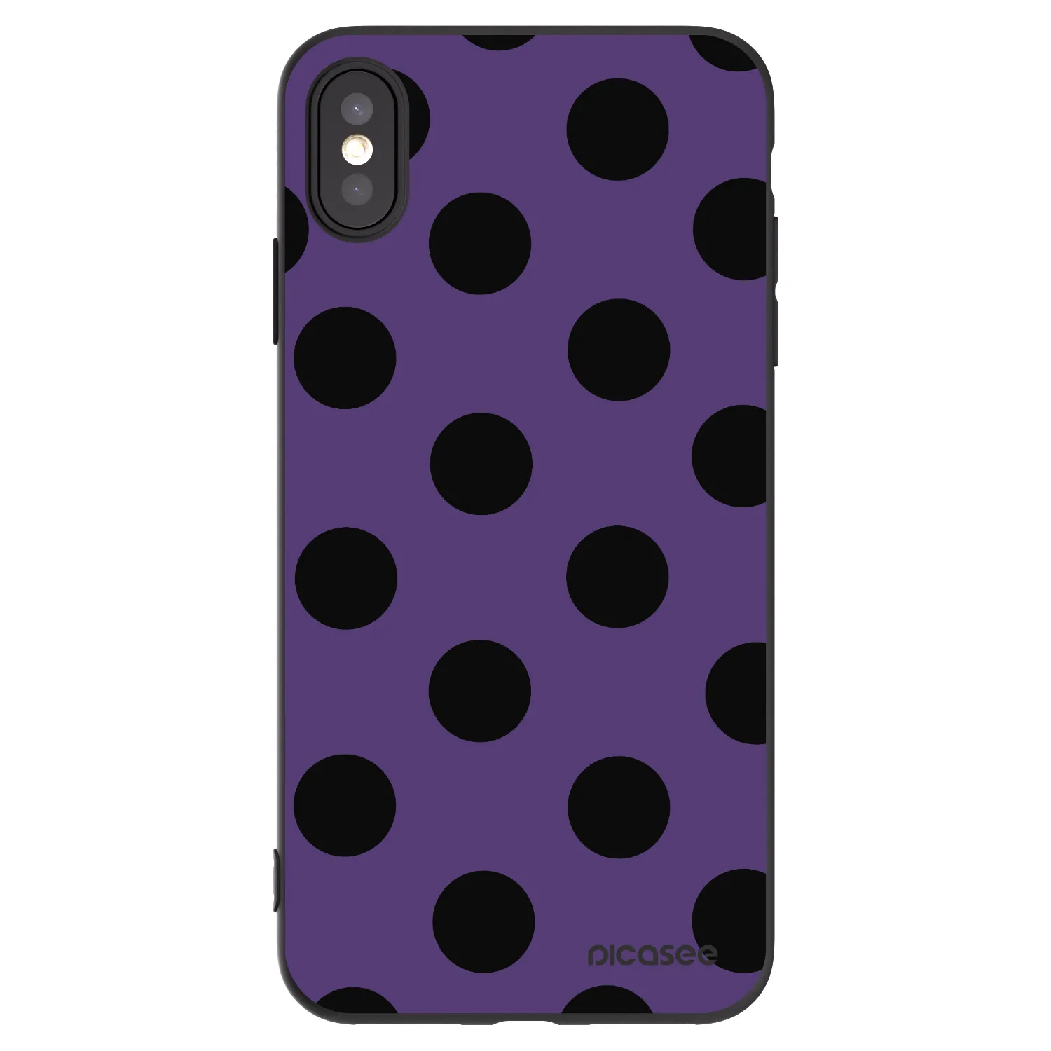 Picasee silikonový černý obal pro Apple iPhone XS Max - Big flickers 2