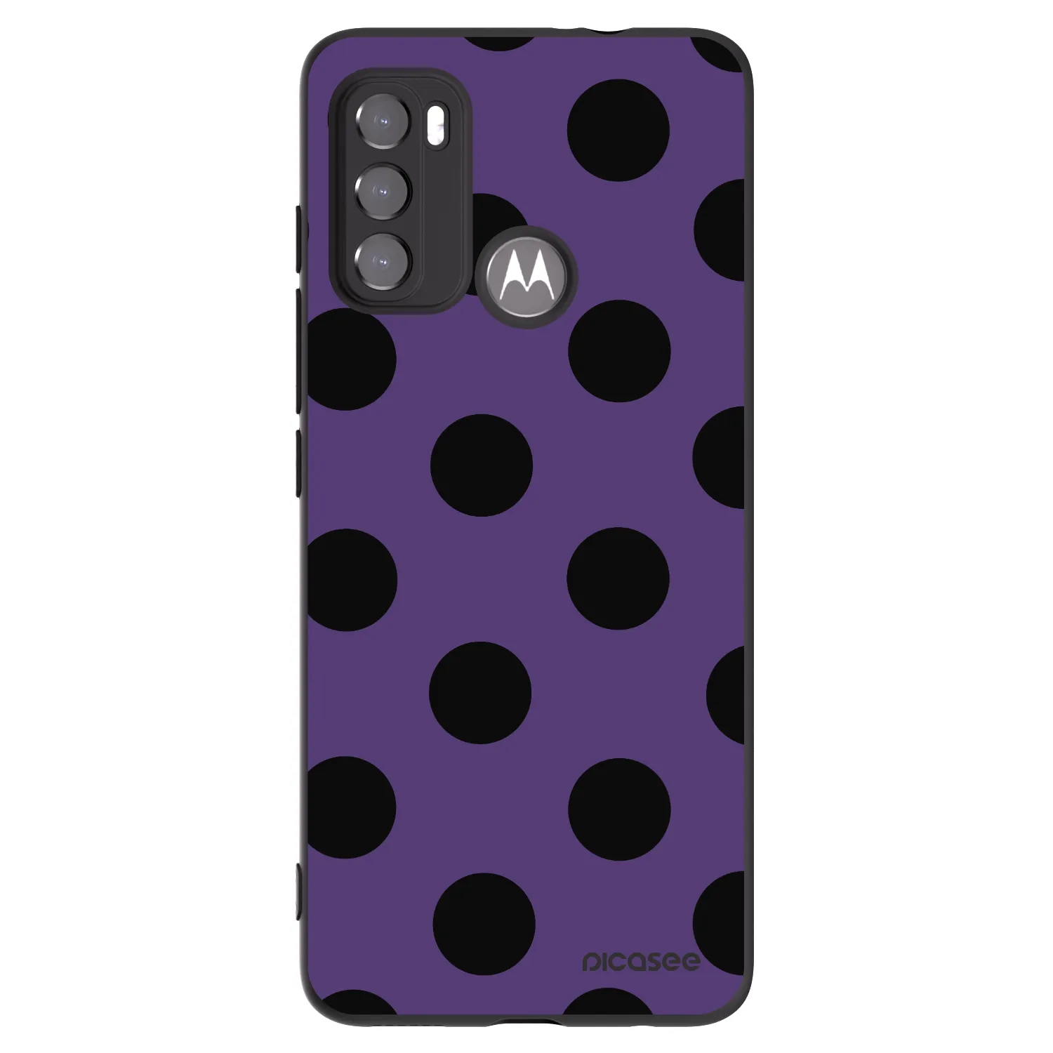 Picasee silikonový černý obal pro Motorola Moto G60 - Big flickers 2