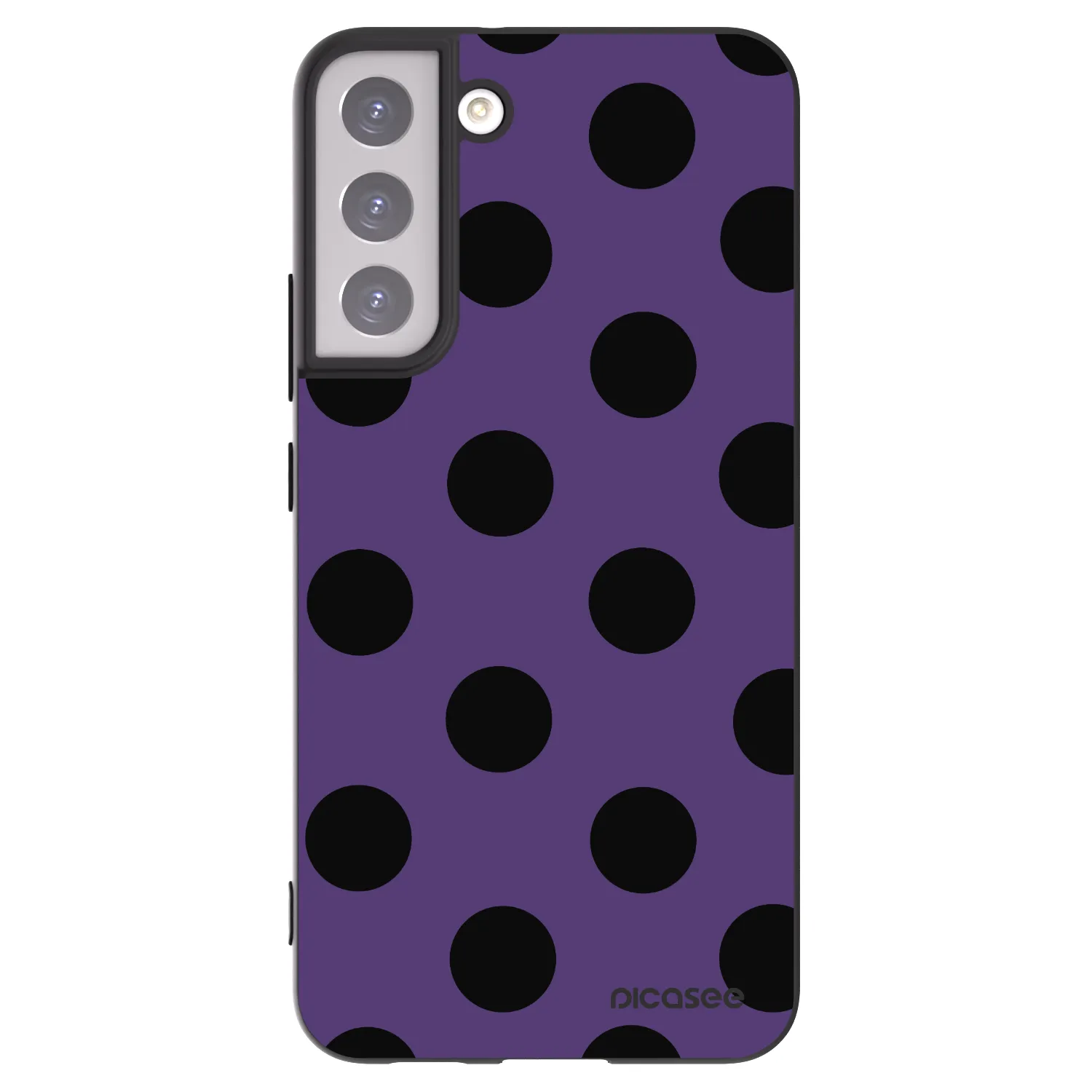 Picasee silikonový černý obal pro Samsung Galaxy S22+ 5G - Big flickers 2