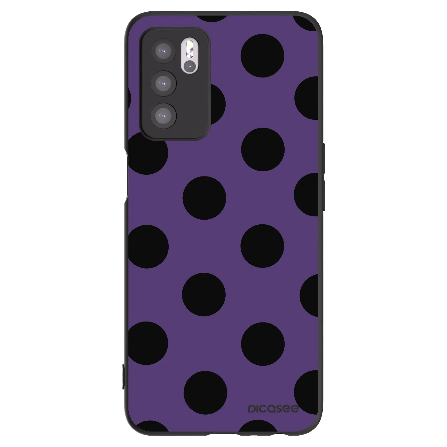 Picasee silikonový černý obal pro OPPO A16s - Big flickers 2
