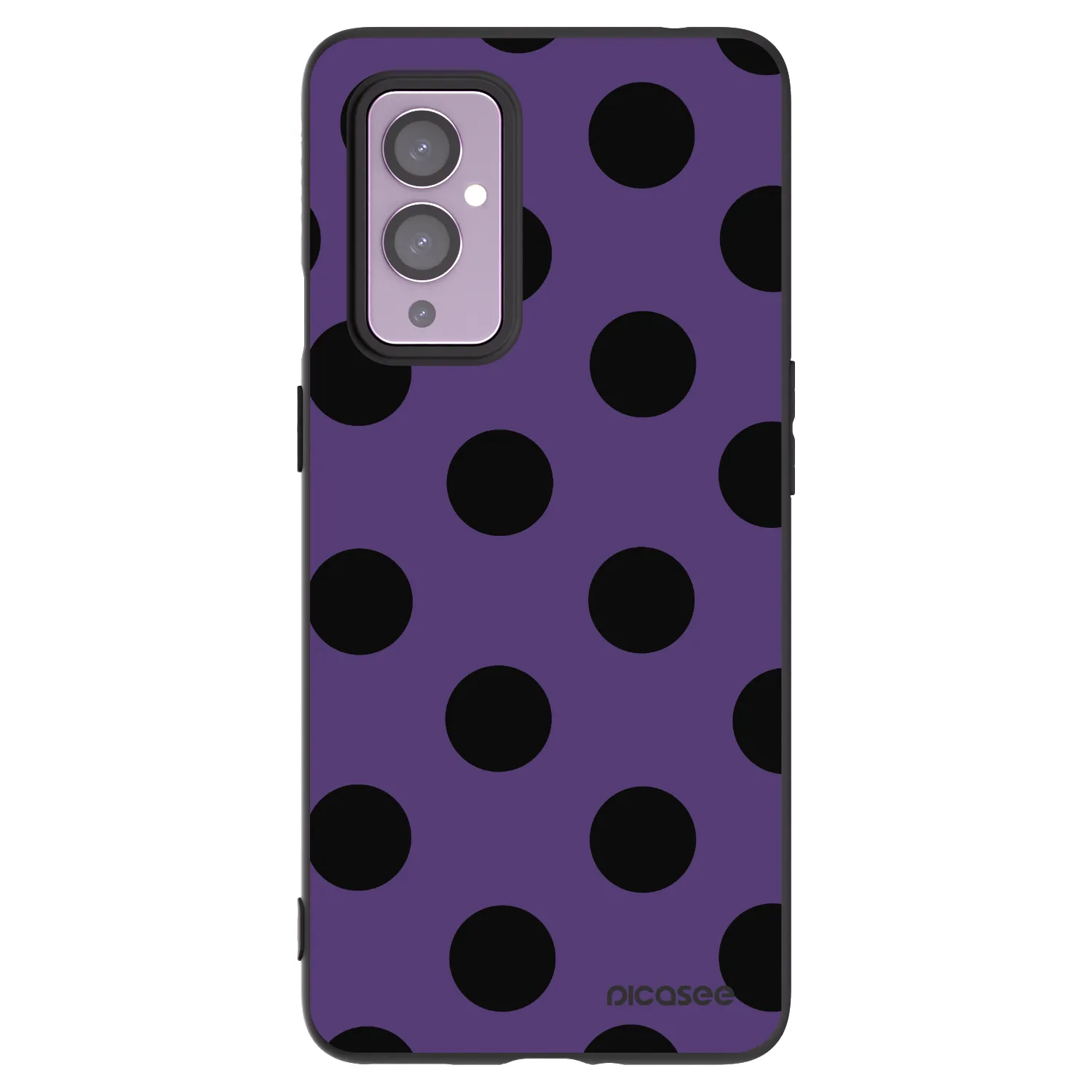 Picasee silikonový černý obal pro OnePlus 9 - Big flickers 2
