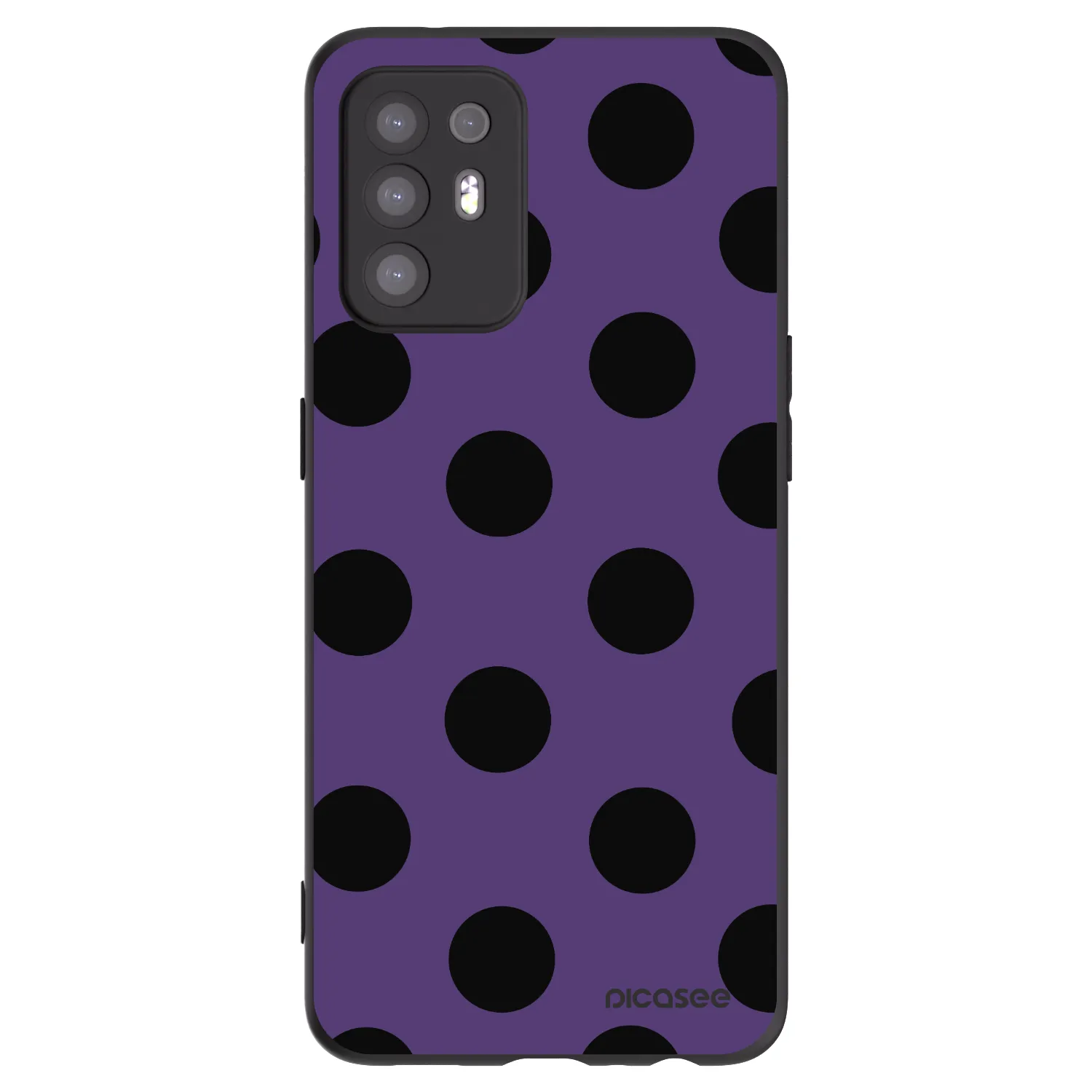 Picasee silikonový černý obal pro OPPO A94 5G - Big flickers 2