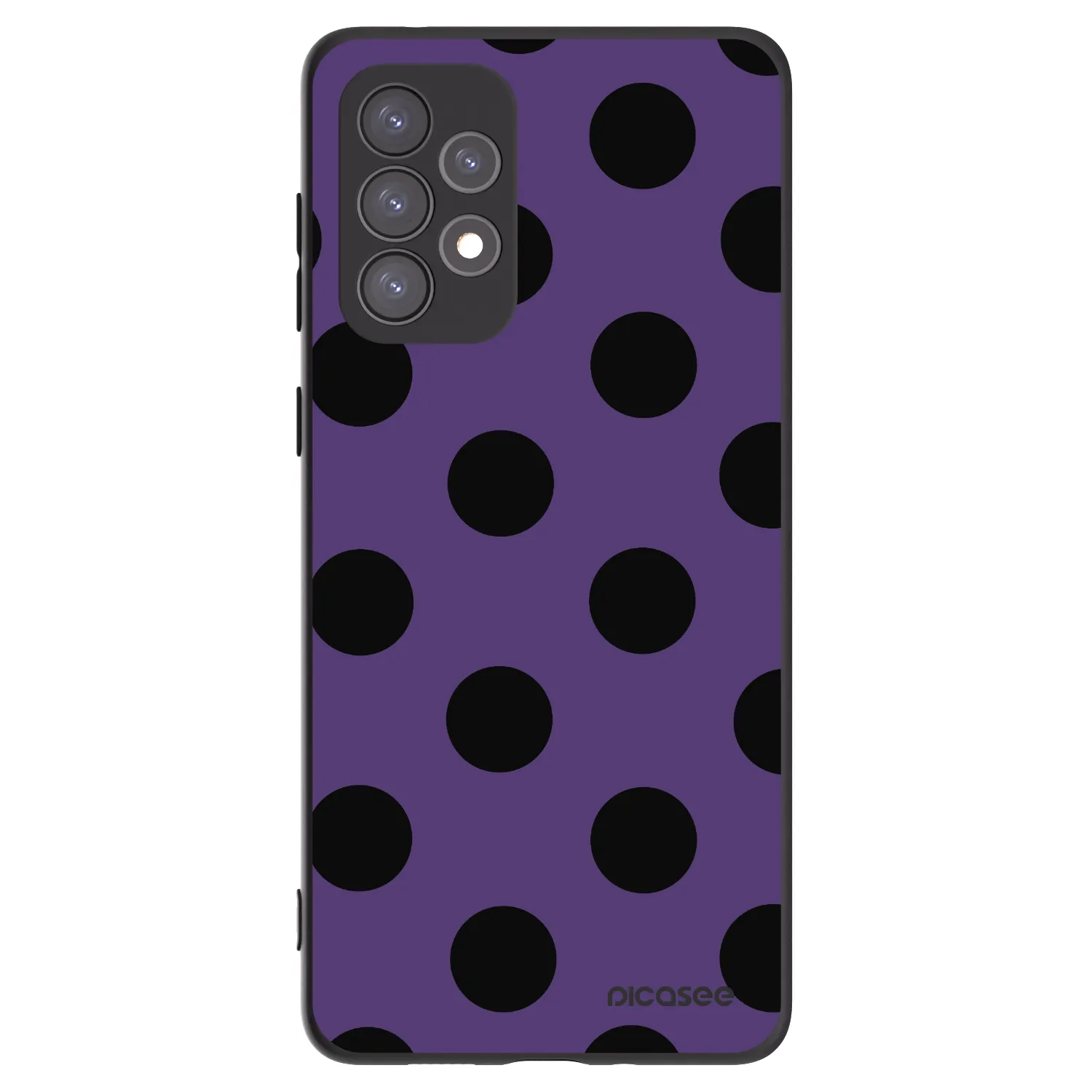 Picasee silikonový černý obal pro Samsung Galaxy A73 5G - Big flickers 2