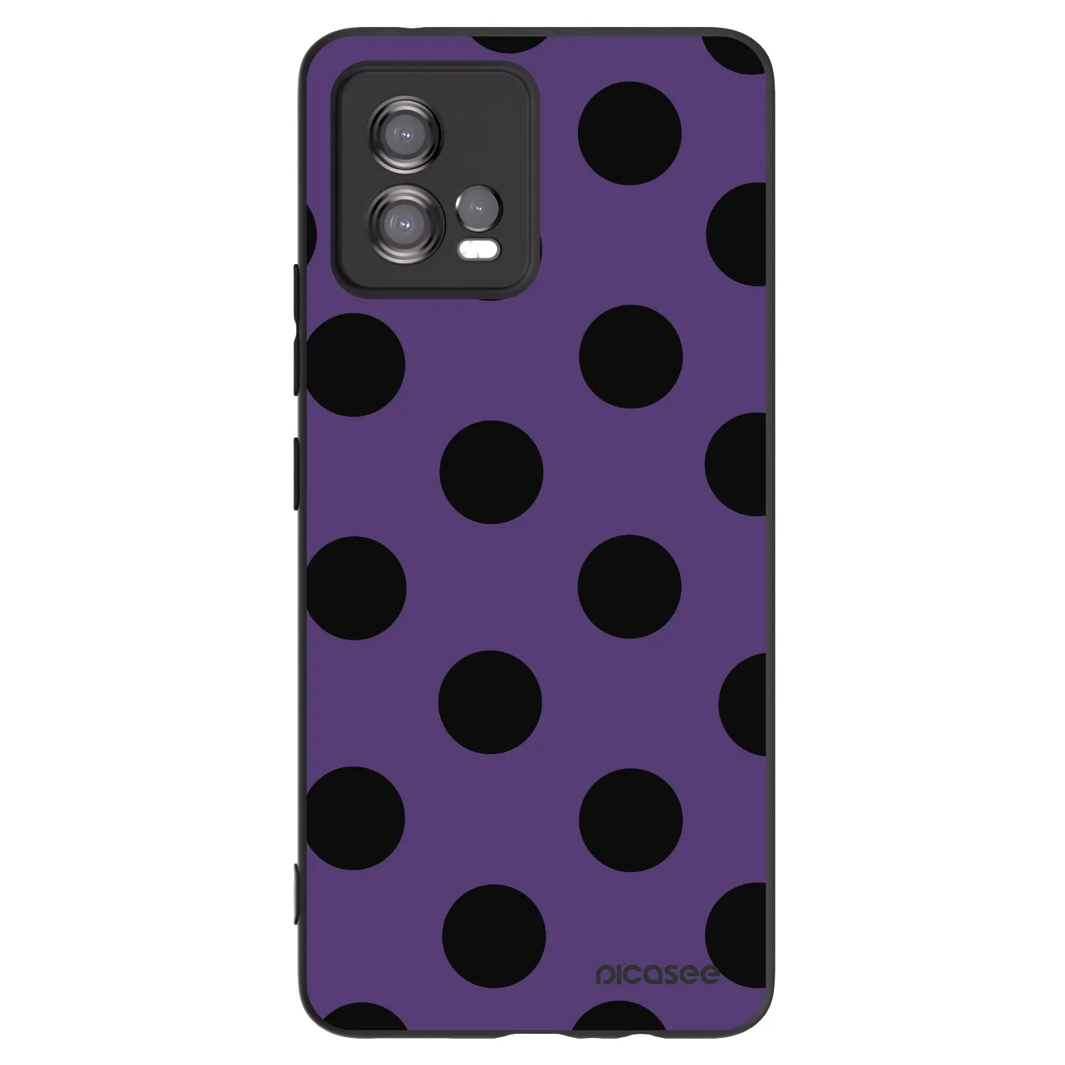 Picasee silikonový černý obal pro Motorola Moto G72 - Big flickers 2