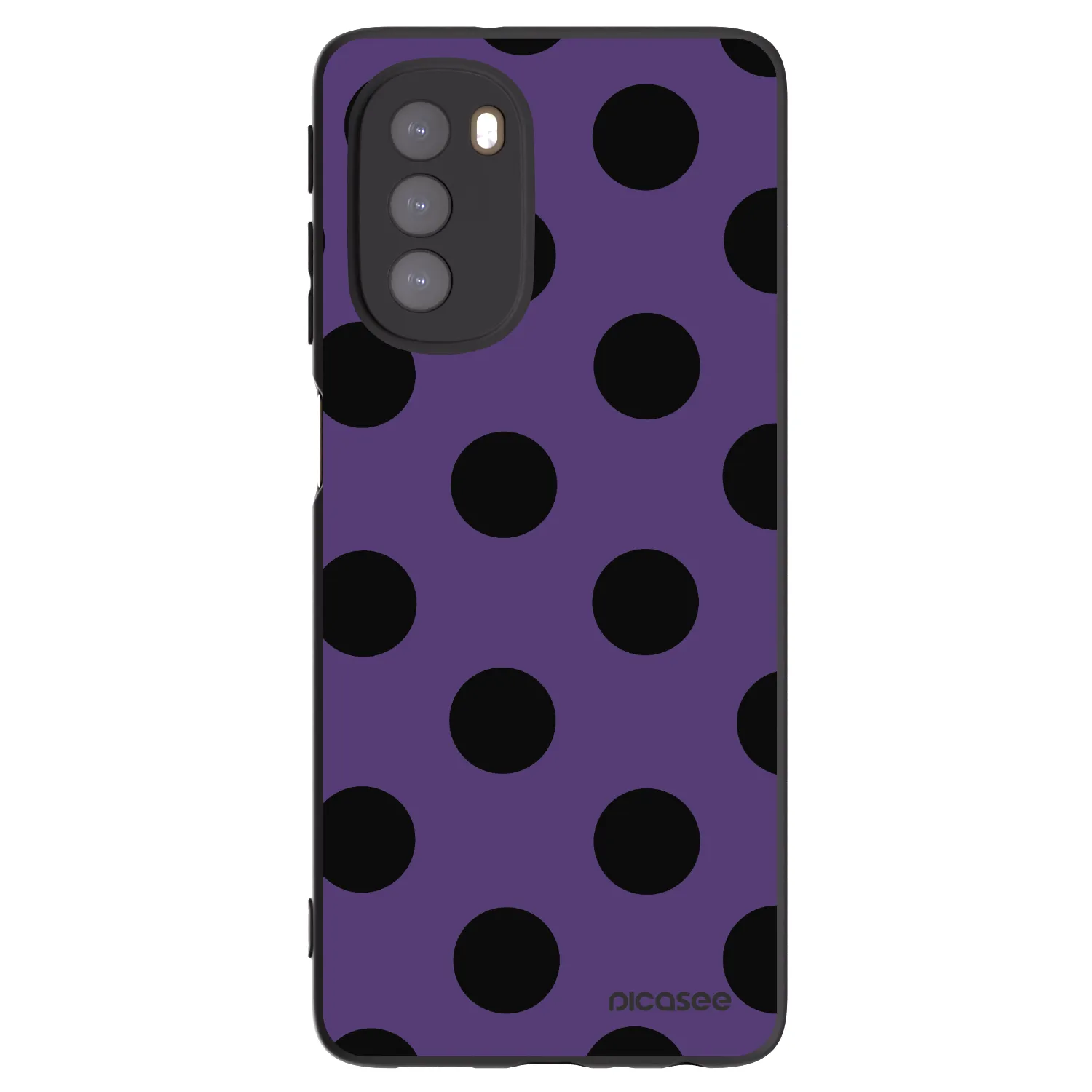 Picasee silikonový černý obal pro Motorola Moto G51 - Big flickers 2