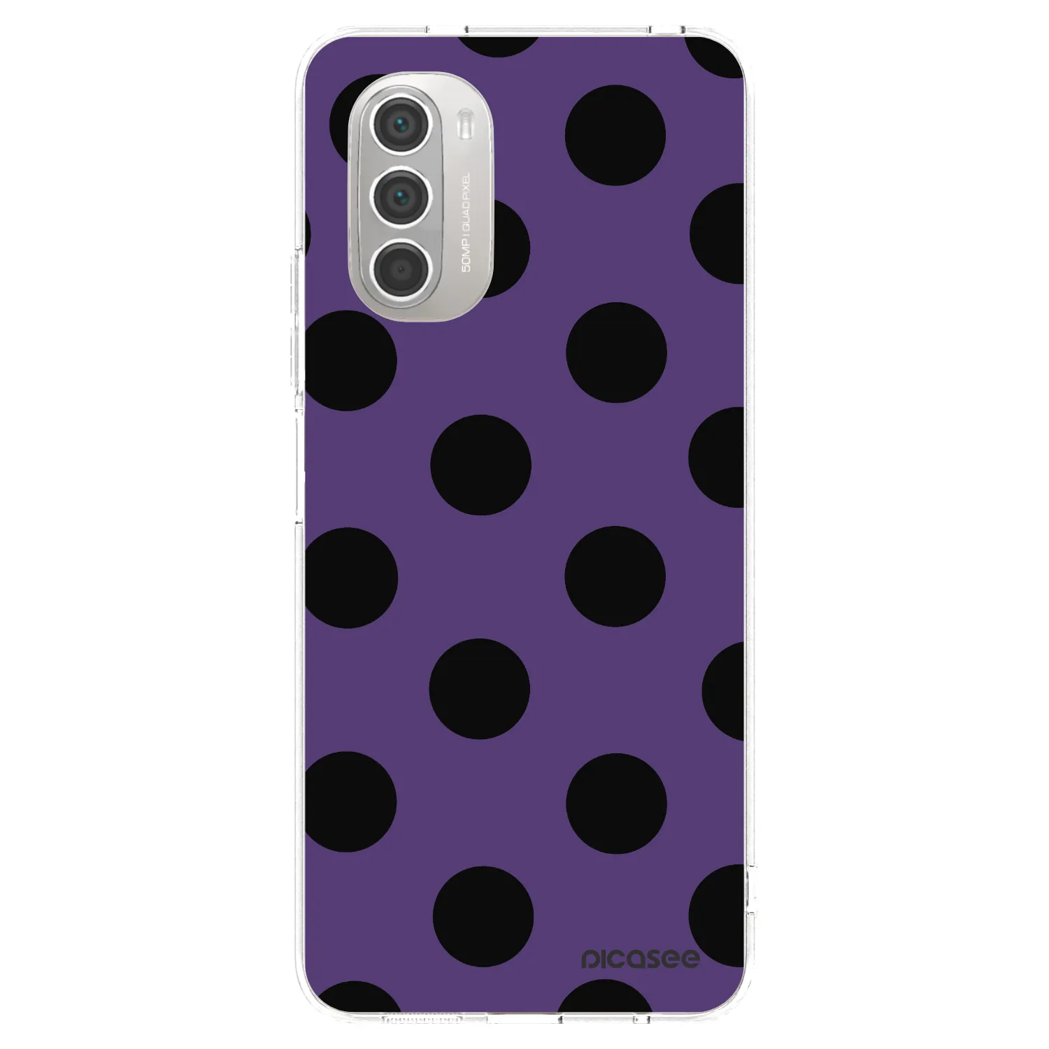 Picasee silikonový průhledný obal pro Motorola Moto G51 - Big flickers 2