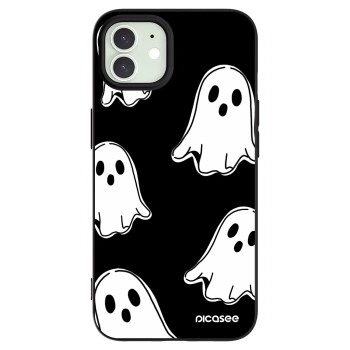 Picasee silikonový černý obal pro Apple iPhone 12 - Black ghosts