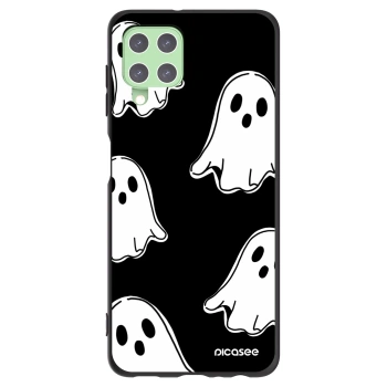 Picasee silikonový černý obal pro Samsung Galaxy A22 A225F 4G - Black ghosts