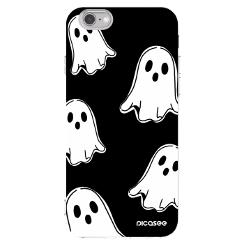 Picasee silikonový průhledný obal pro Apple iPhone 6/6S - Black ghosts