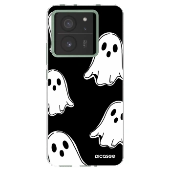 Picasee silikonový průhledný obal pro Xiaomi 13T Pro - Black ghosts