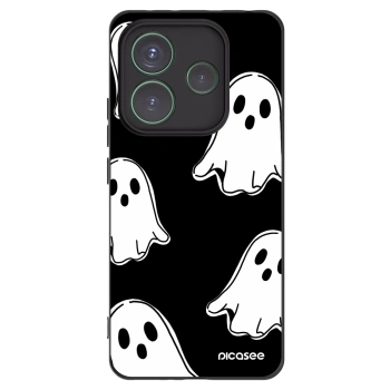 Picasee silikonový černý obal pro Xiaomi Redmi Note 14 5G - Black ghosts