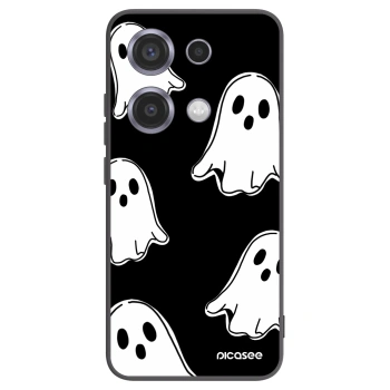 Picasee silikonový černý obal pro Xiaomi Redmi Note 14S - Black ghosts