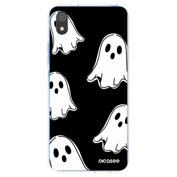 Picasee silikonový průhledný obal pro Xiaomi Redmi 7A - Black ghosts