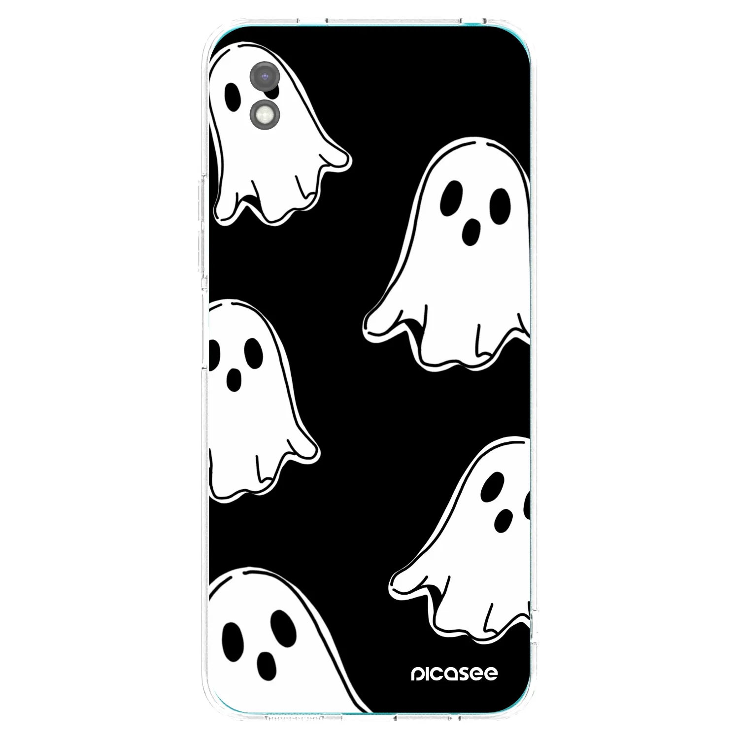 Picasee silikonový černý obal pro Xiaomi Redmi 9A - Black ghosts