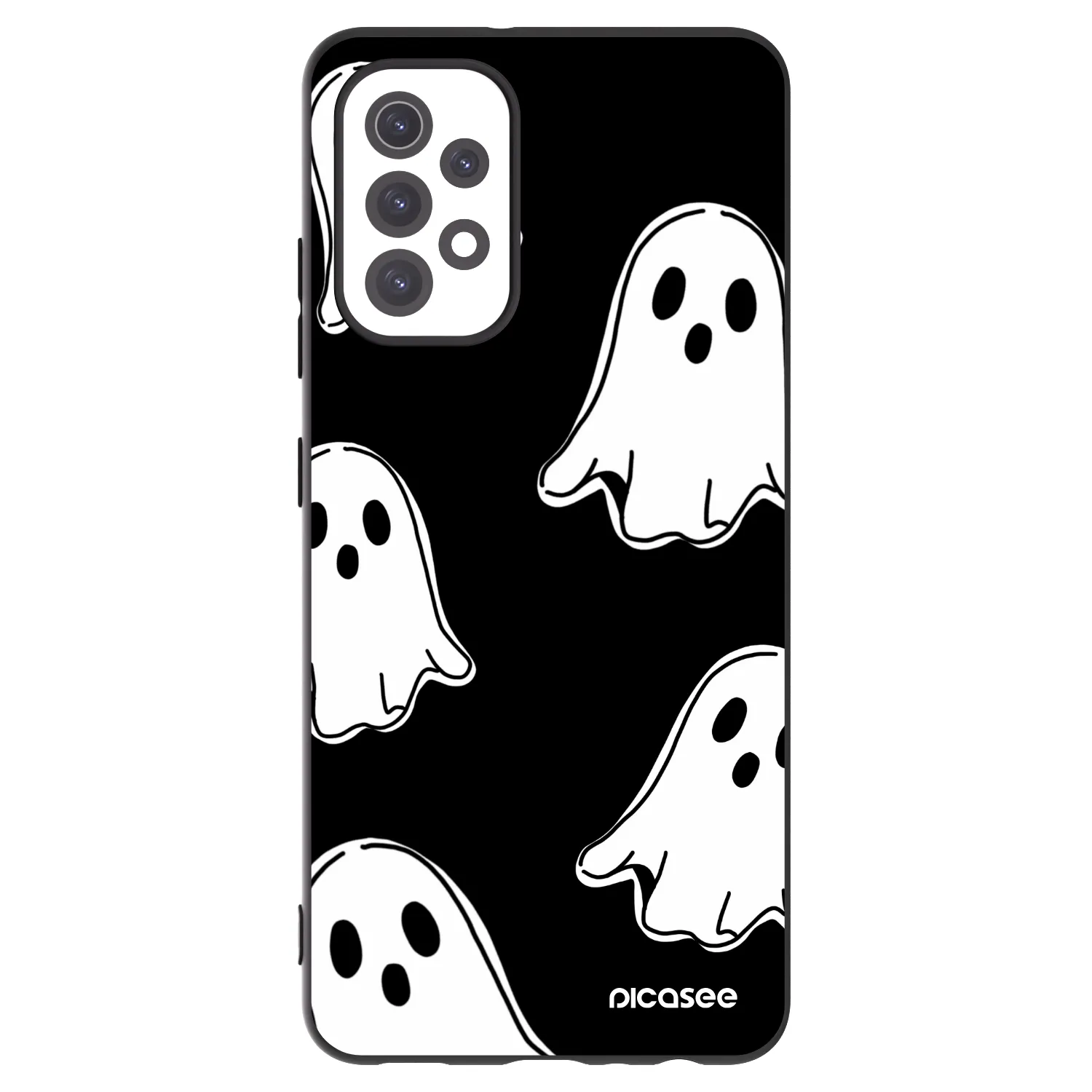 Picasee silikonový černý obal pro Samsung Galaxy A32 5G A326B - Black ghosts