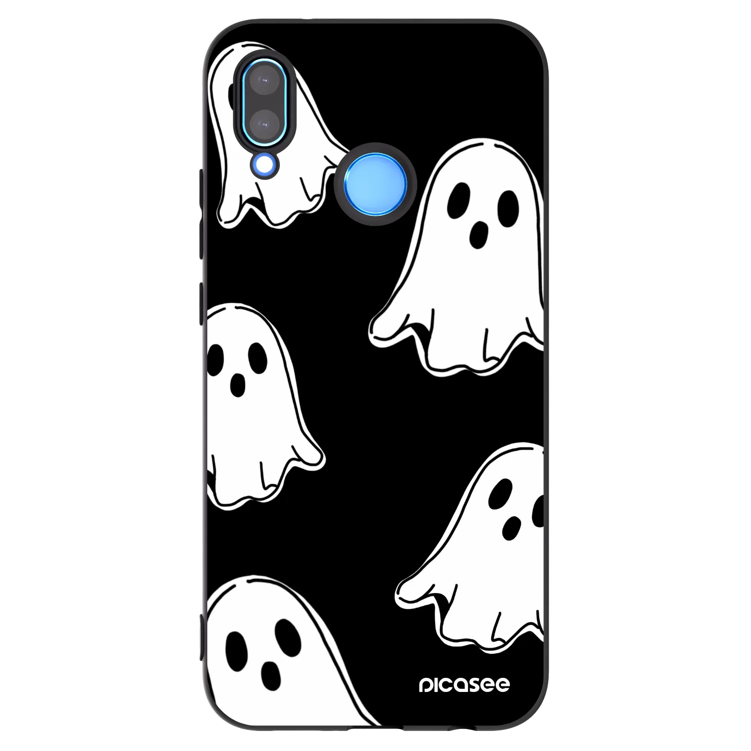 Picasee silikonový černý obal pro Huawei P20 Lite - Black ghosts