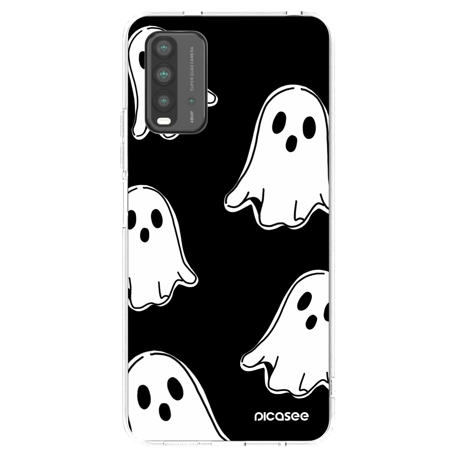 Picasee silikonový černý obal pro Xiaomi Redmi 9T - Black ghosts