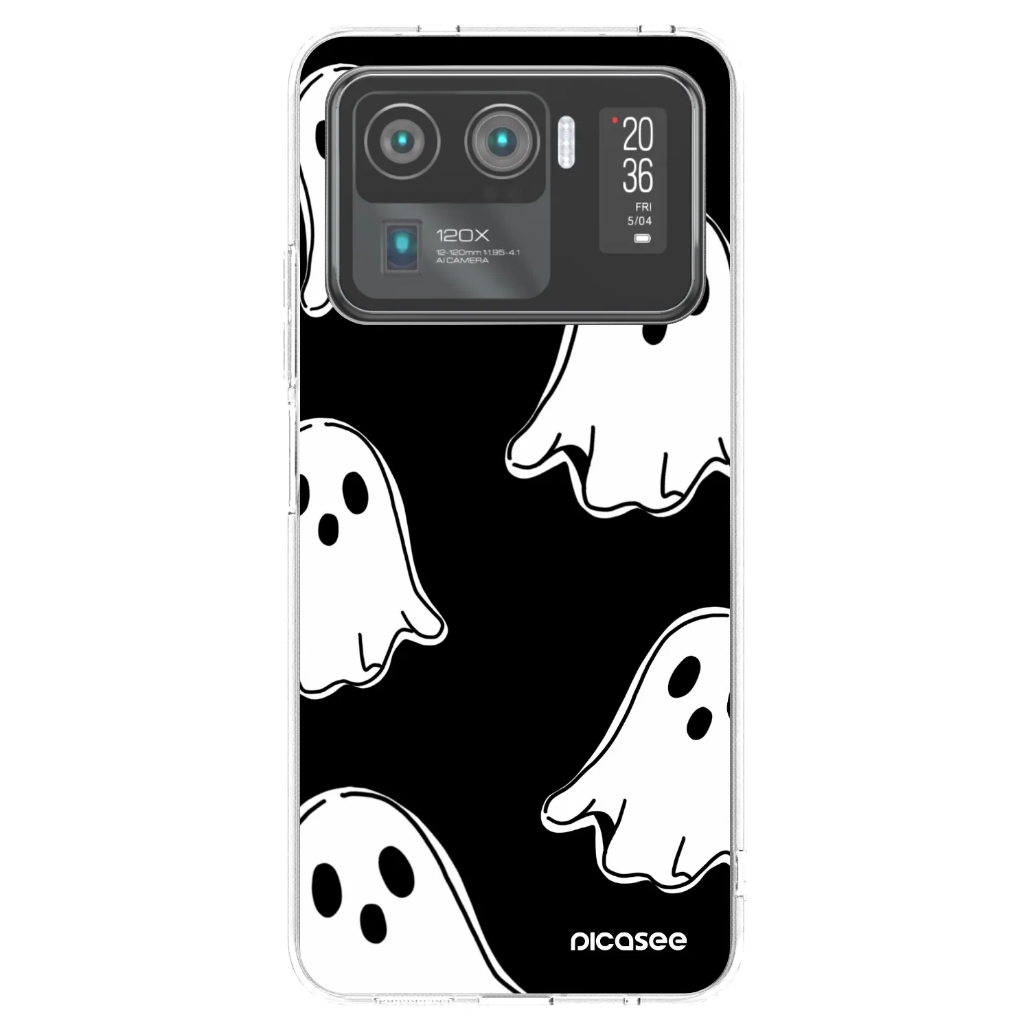 Picasee silikonový průhledný obal pro Xiaomi Mi 11 Ultra - Black ghosts