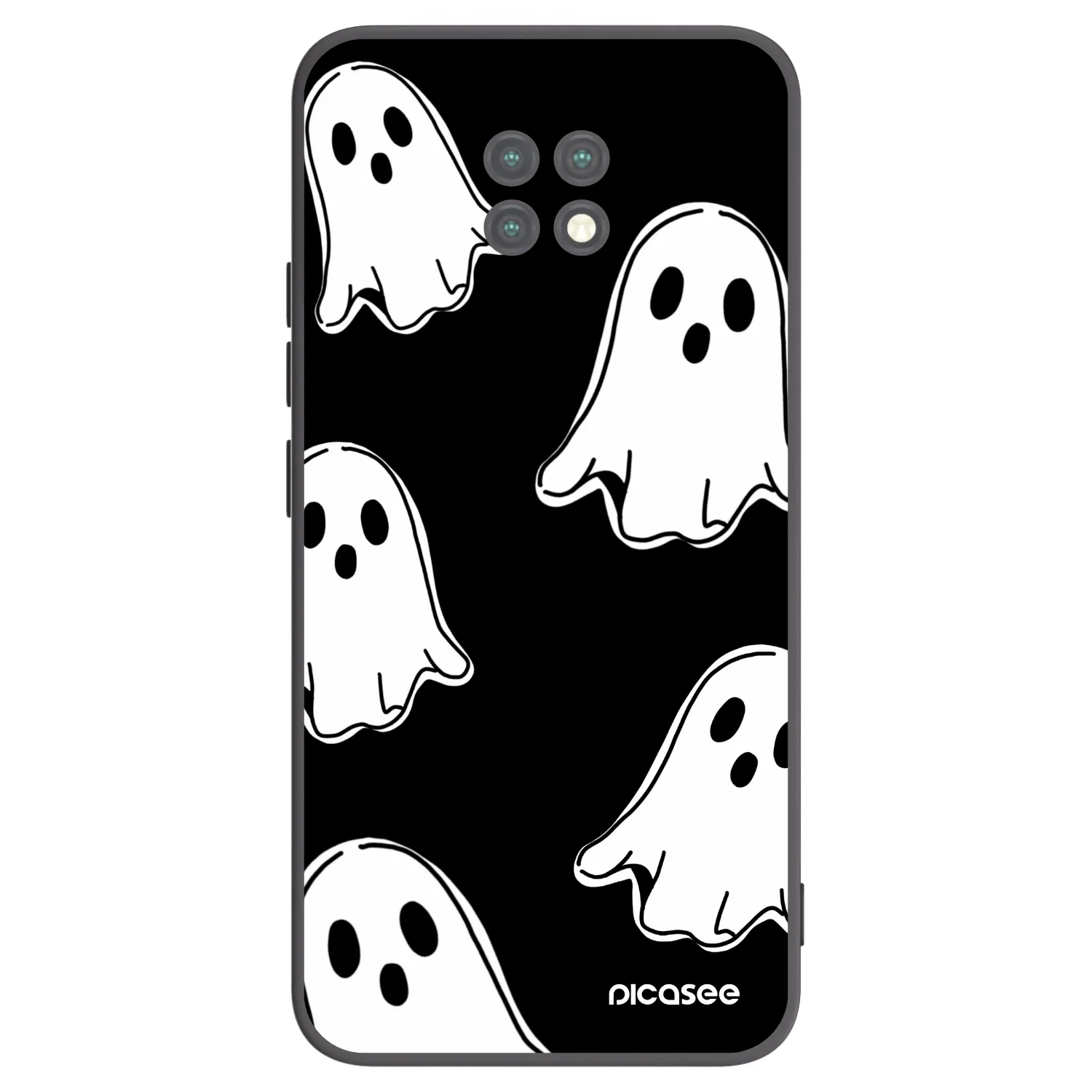 Picasee silikonový černý obal pro Xiaomi Redmi Note 9T - Black ghosts