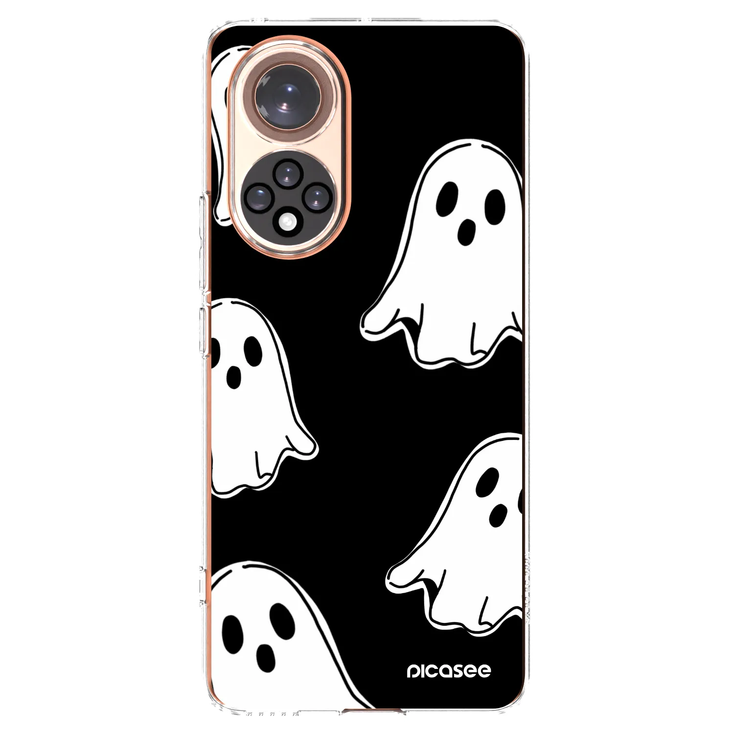 Picasee silikonový průhledný obal pro Huawei Nova 9 - Black ghosts