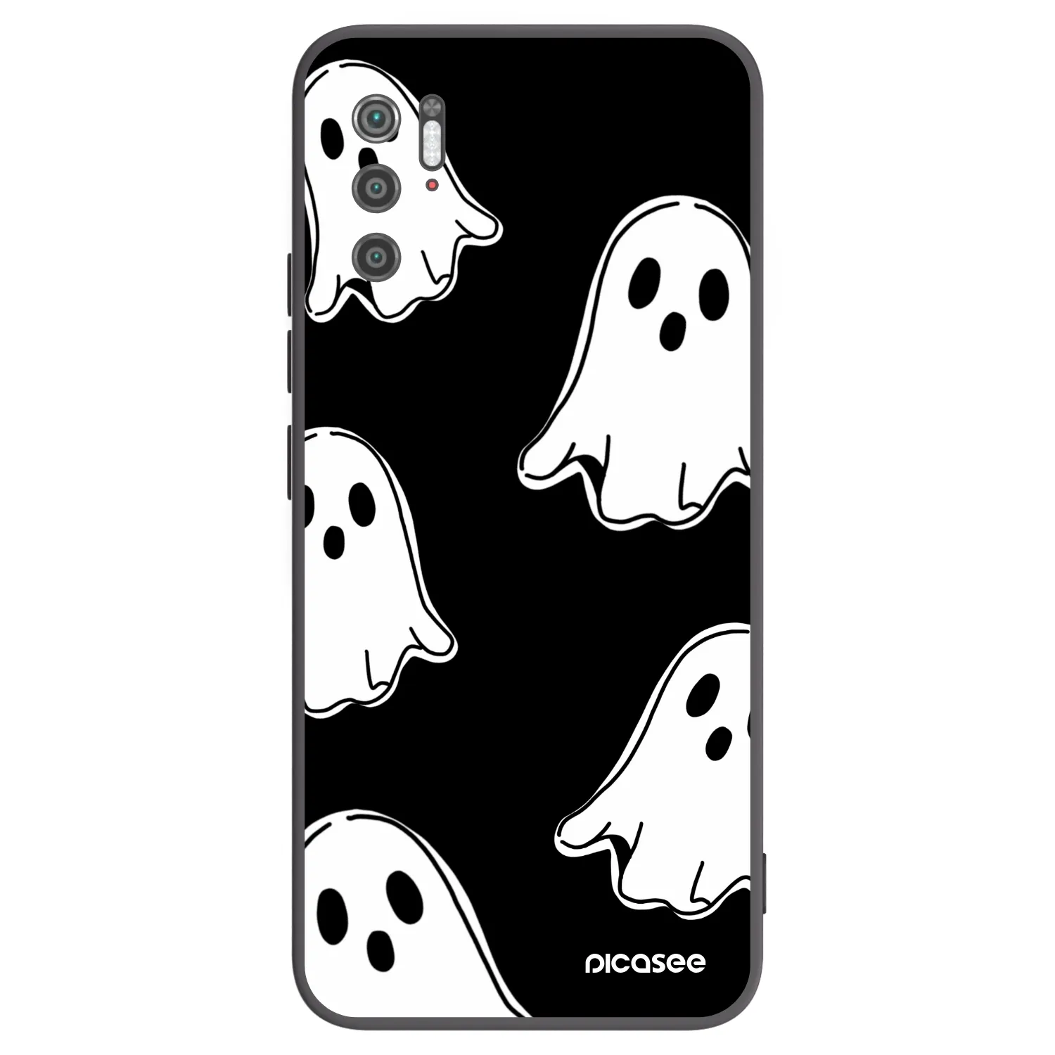 Picasee silikonový černý obal pro Xiaomi Poco M3 Pro 5G - Black ghosts
