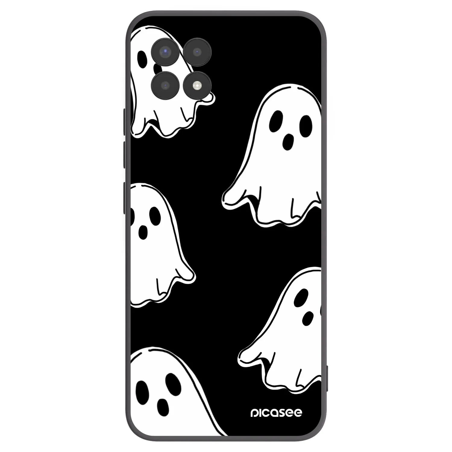 Picasee silikonový černý obal pro Realme 8i - Black ghosts