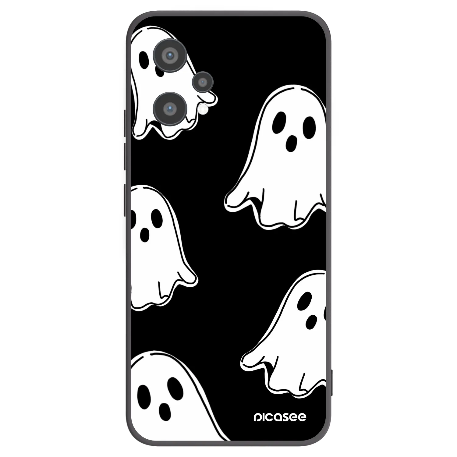 Picasee silikonový černý obal pro Realme 9 Pro 5G - Black ghosts