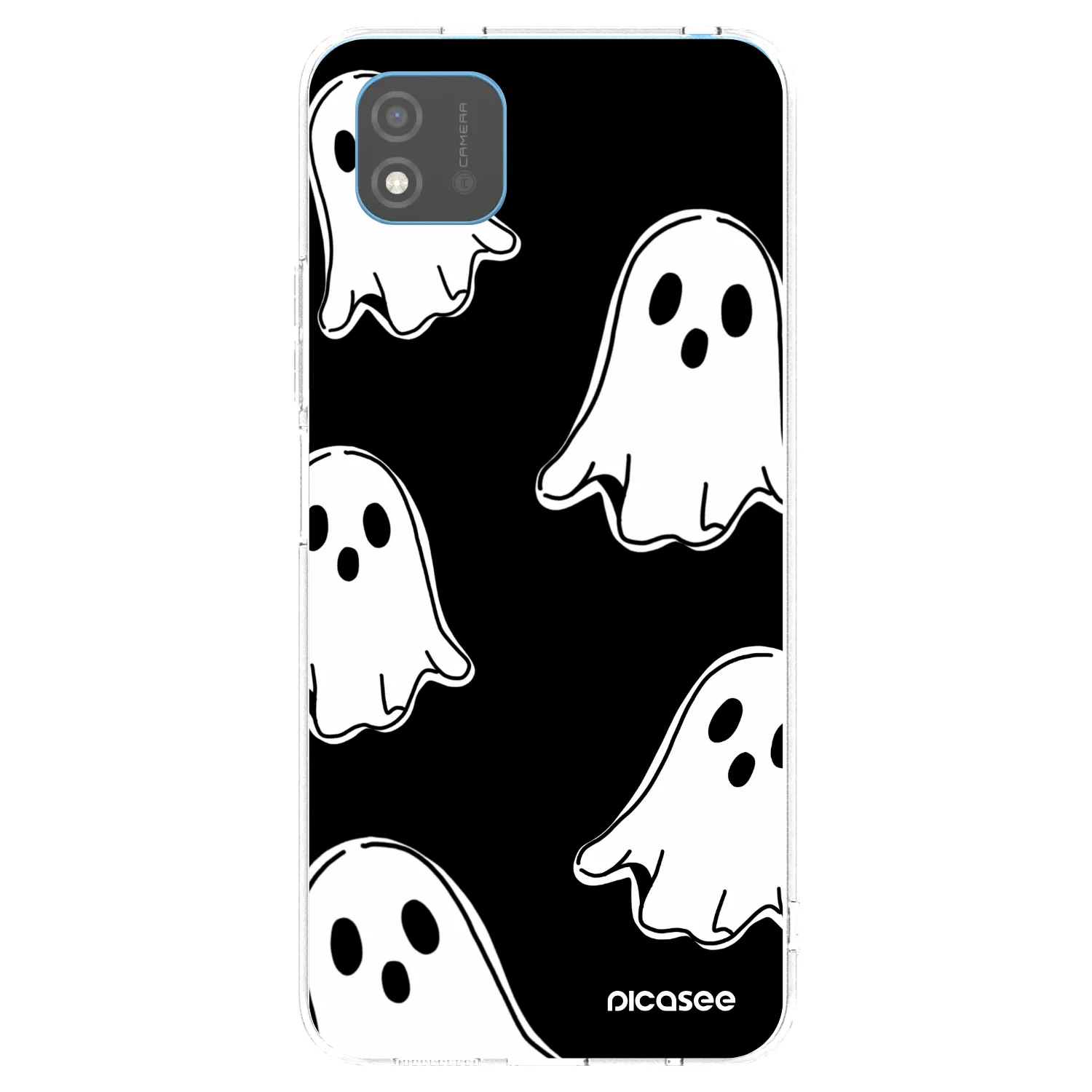 Picasee silikonový průhledný obal pro Realme C11 (2021) - Black ghosts