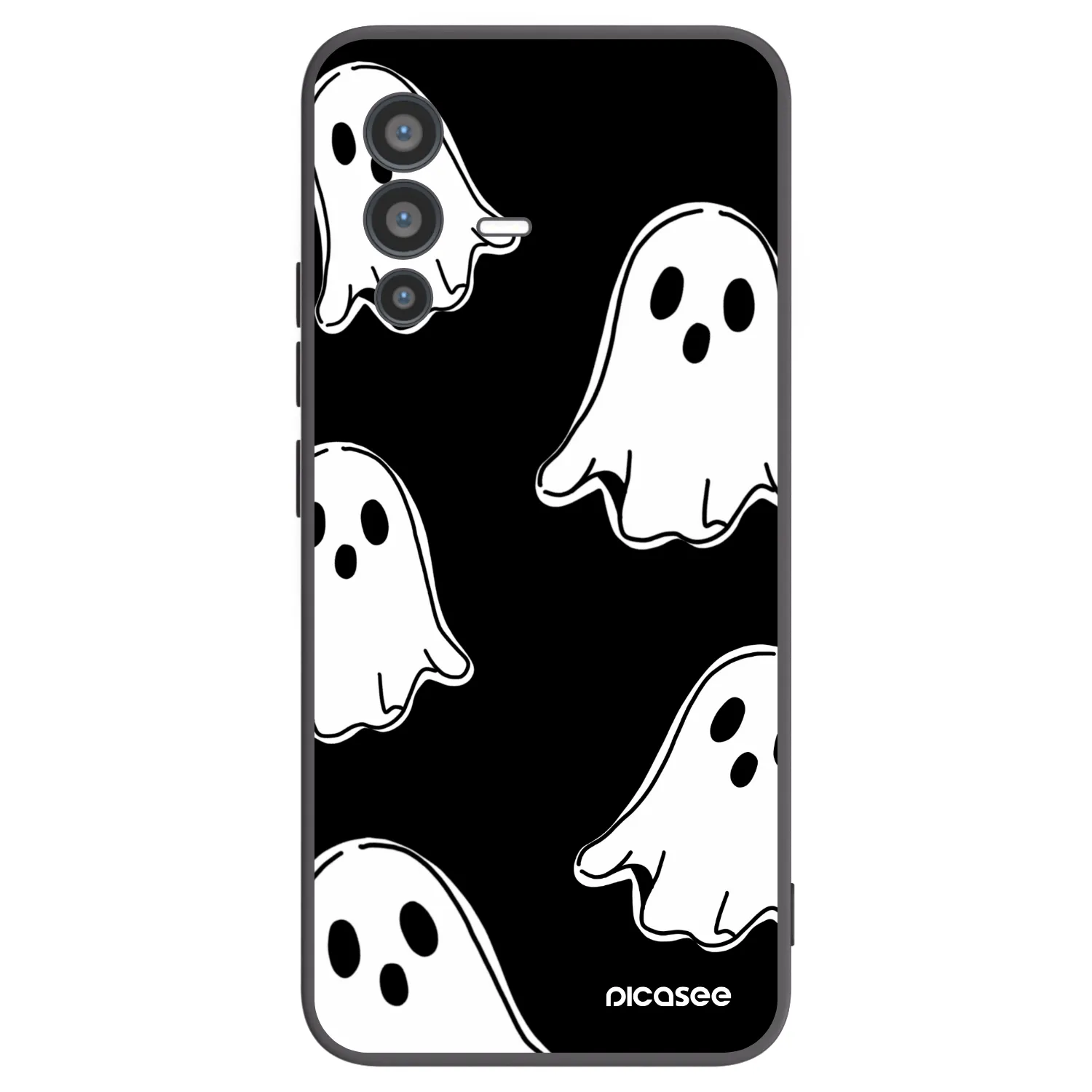 Picasee silikonový černý obal pro Vivo V23 5G - Black ghosts