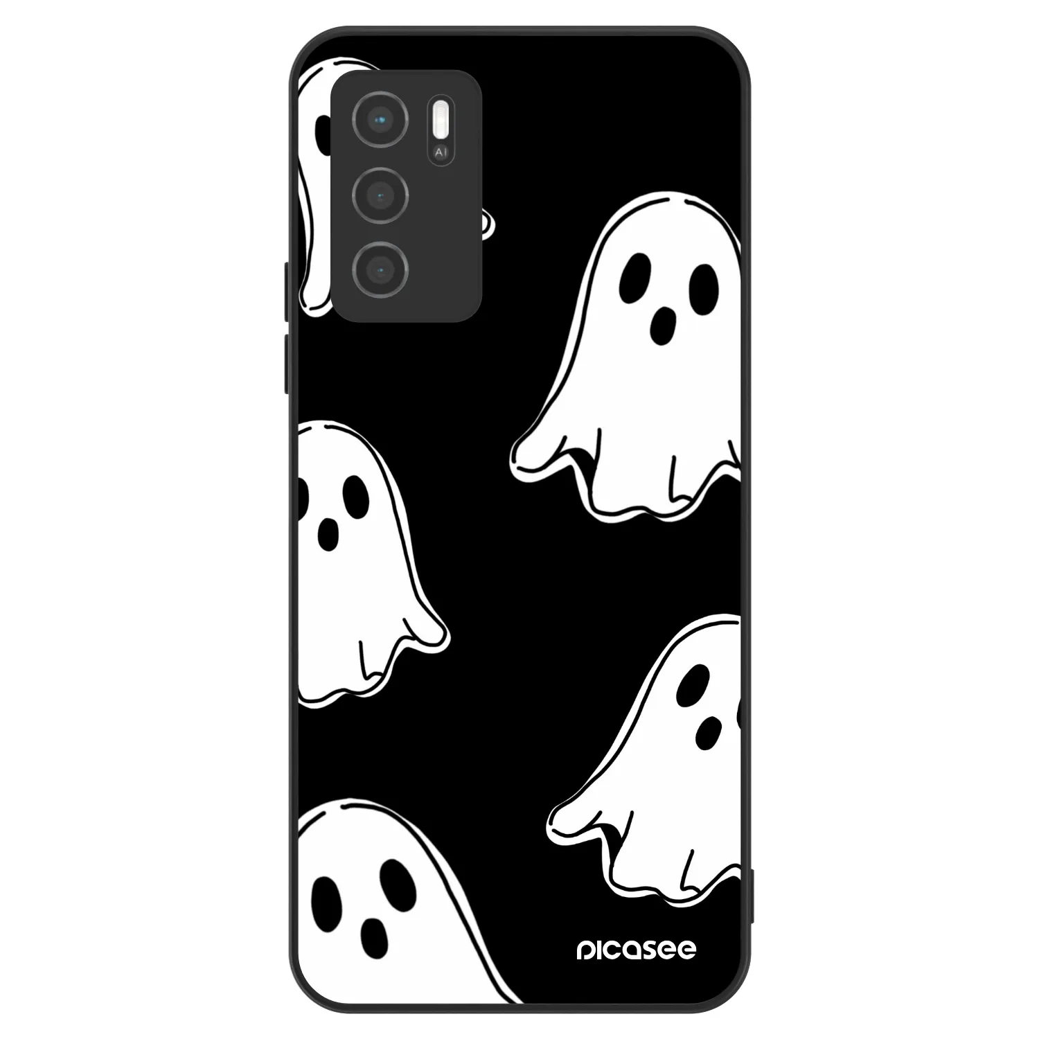 Picasee ULTIMATE CASE pro OPPO A16s - Black ghosts