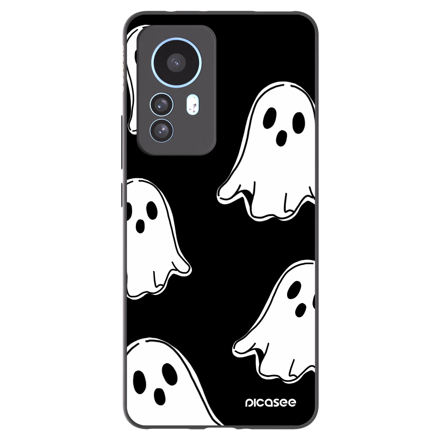 Picasee silikonový černý obal pro Xiaomi 12T Pro - Black ghosts