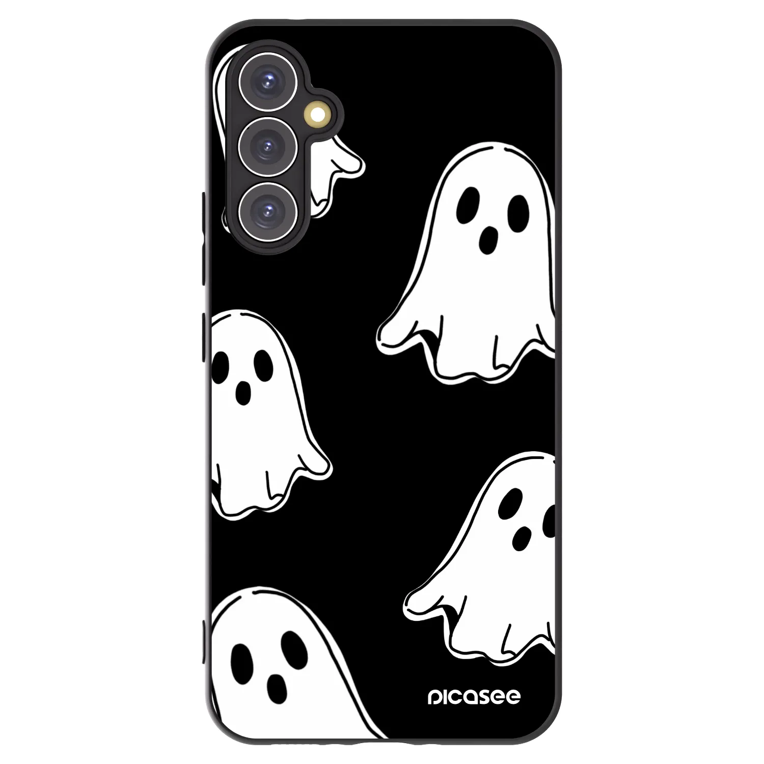 Picasee silikonový černý obal pro Samsung Galaxy A34 5G A346B - Black ghosts