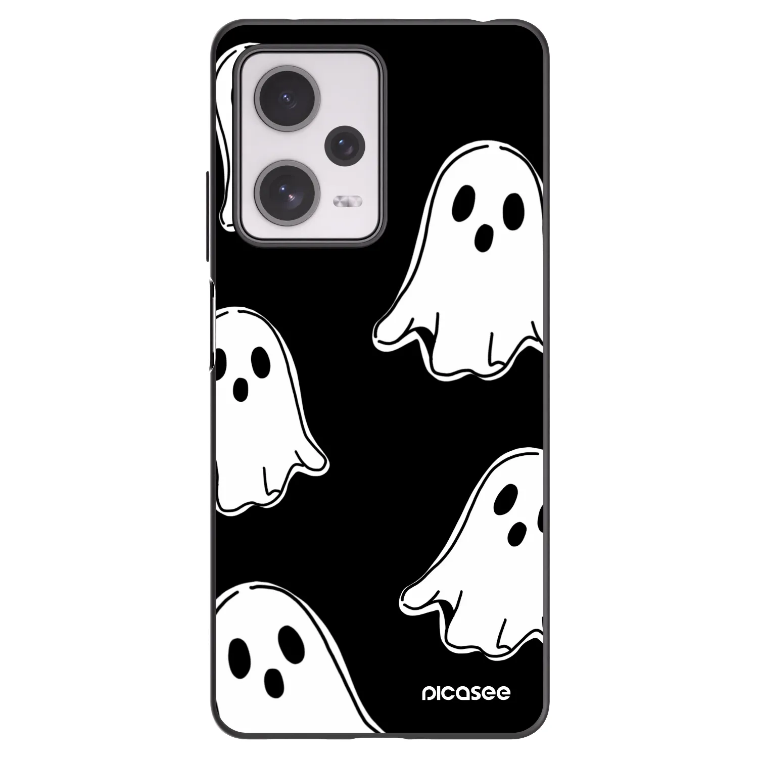 Picasee silikonový černý obal pro Xiaomi Redmi Note 12 Pro+ 5G - Black ghosts