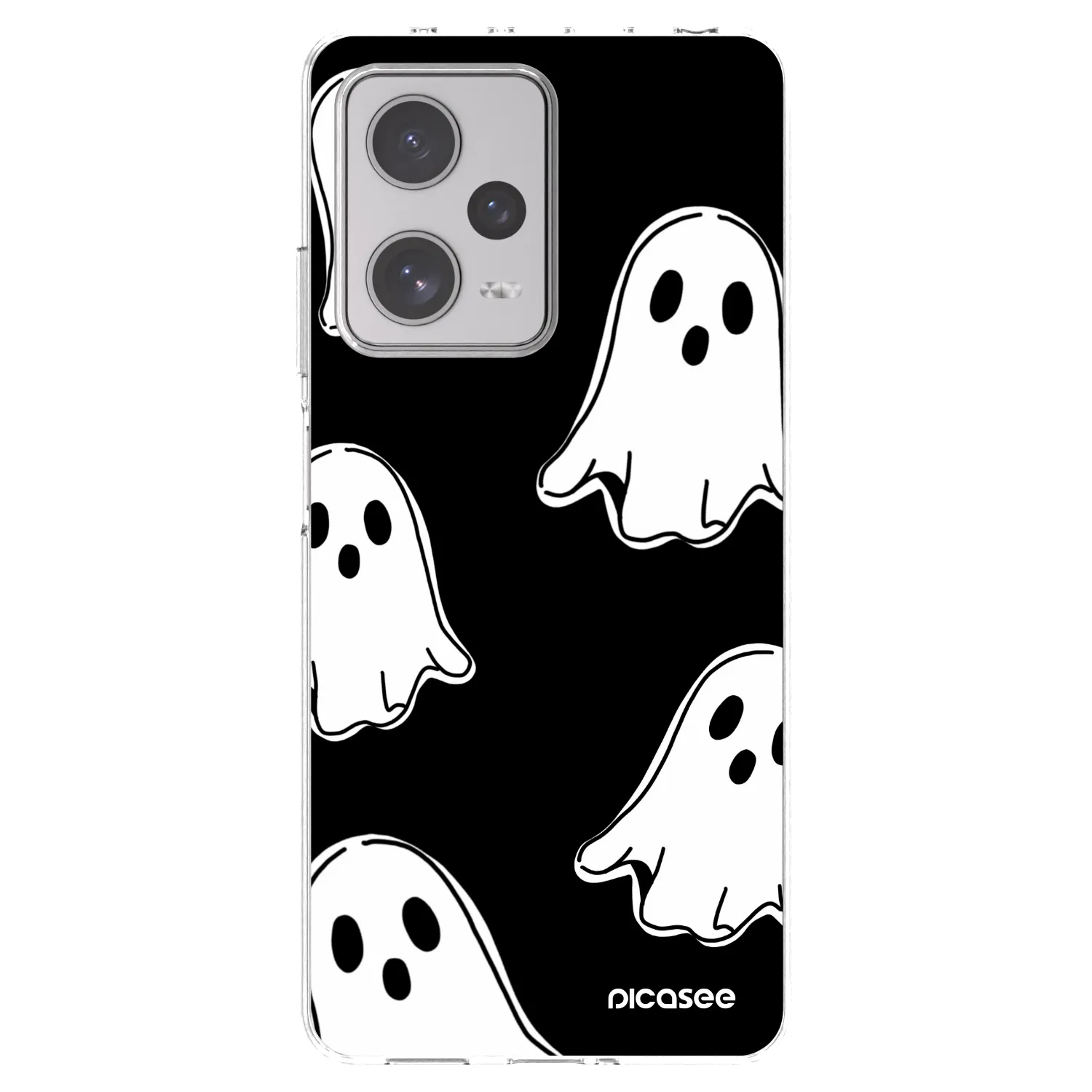 Picasee silikonový průhledný obal pro Xiaomi Redmi Note 12 Pro+ 5G - Black ghosts