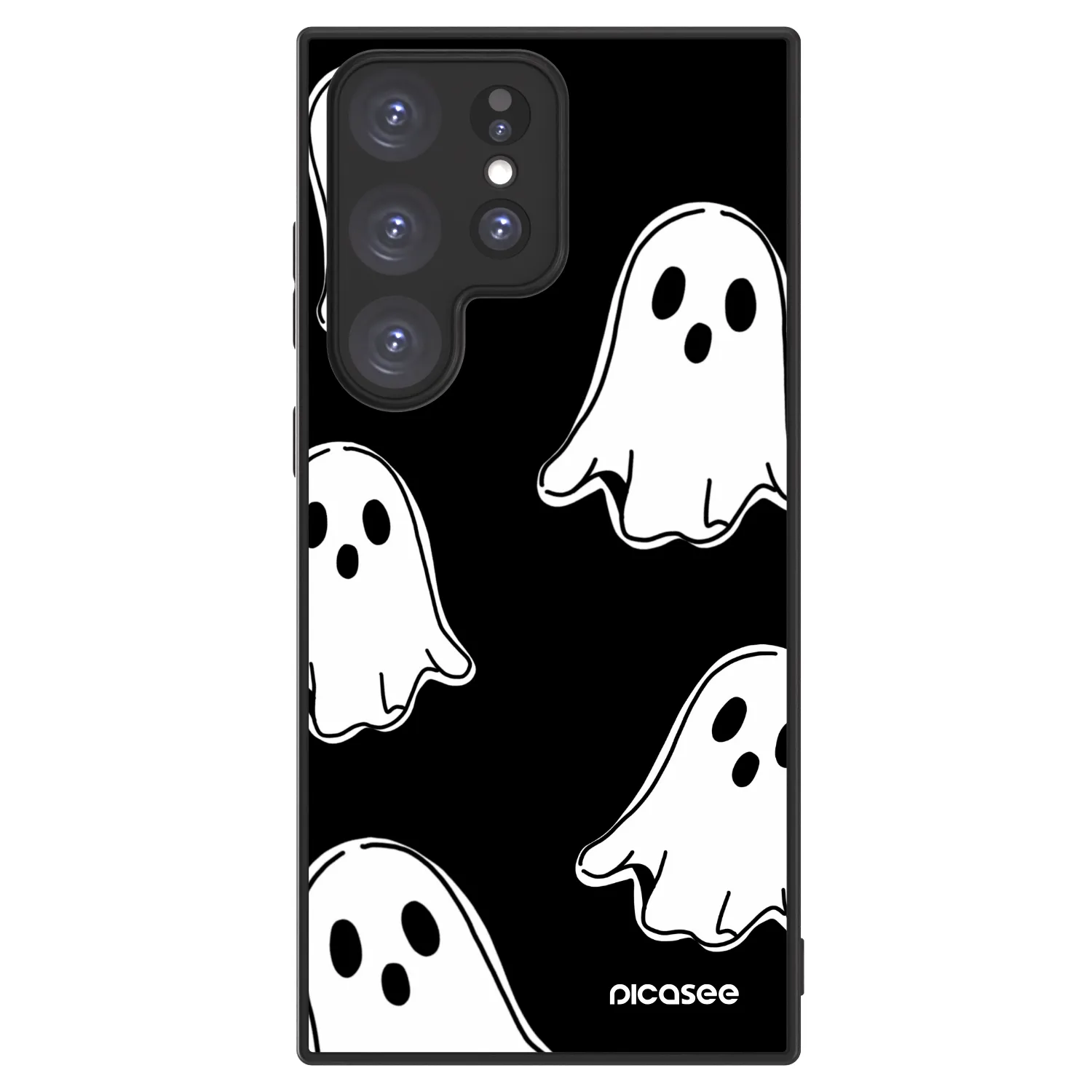 Picasee ULTIMATE CASE PowerShare pro Samsung Galaxy S23 Ultra 5G - Black ghosts