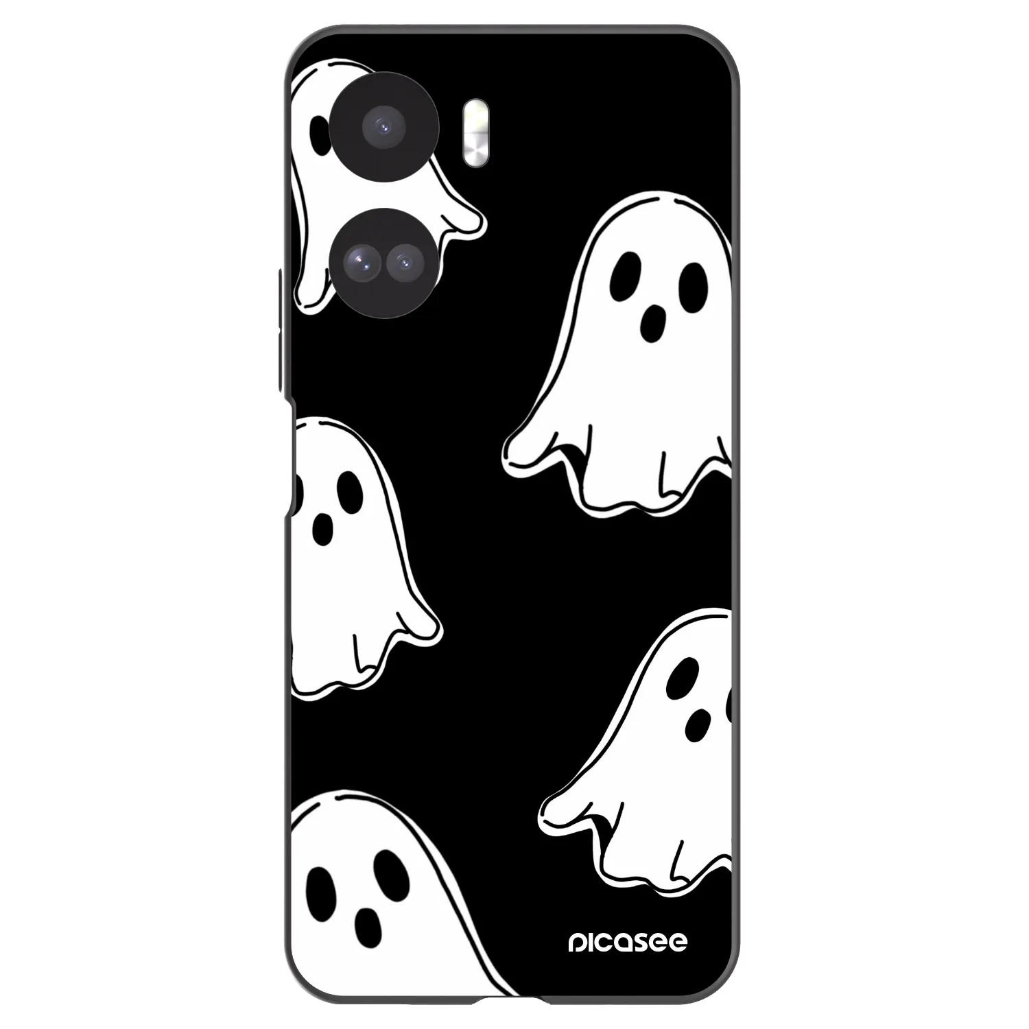 Picasee silikonový černý obal pro Honor 90 Lite 5G - Black ghosts