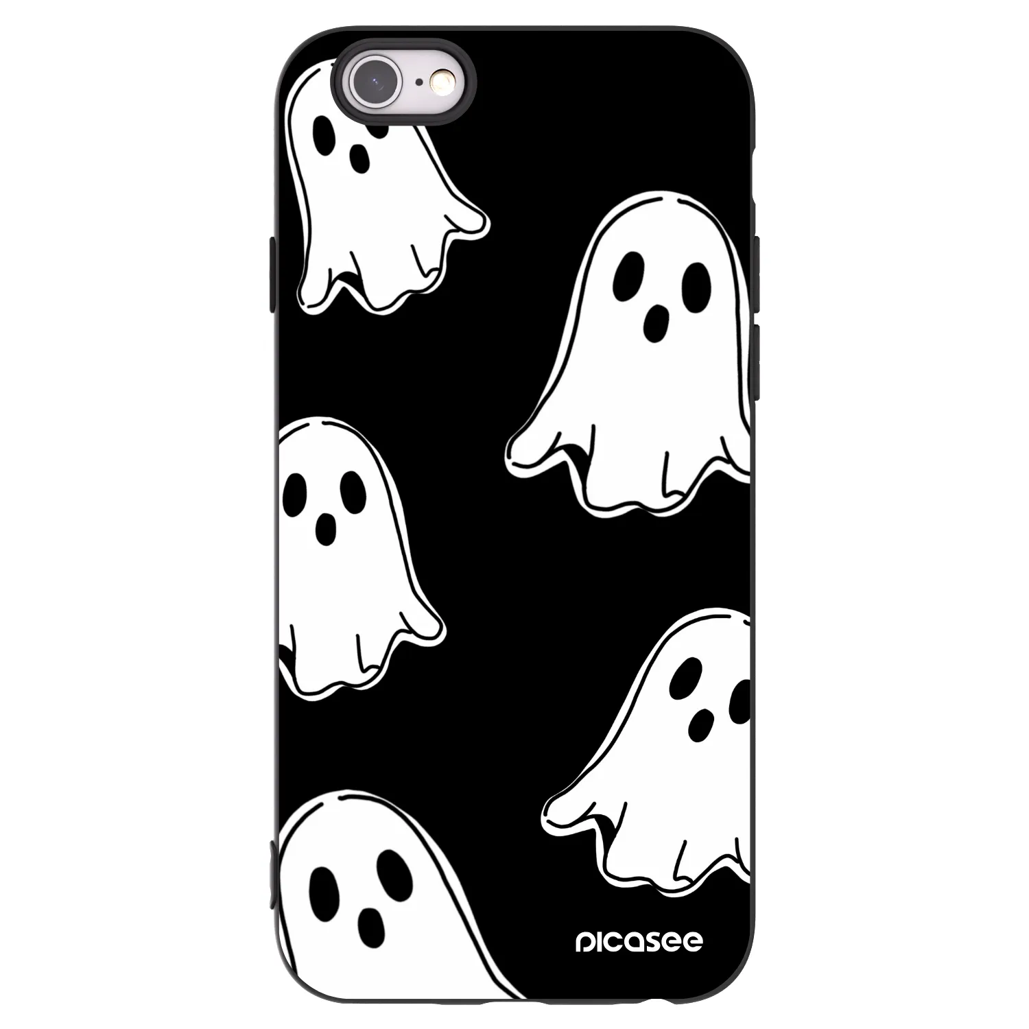 Picasee silikonový černý obal pro Apple iPhone 6/6S - Black ghosts