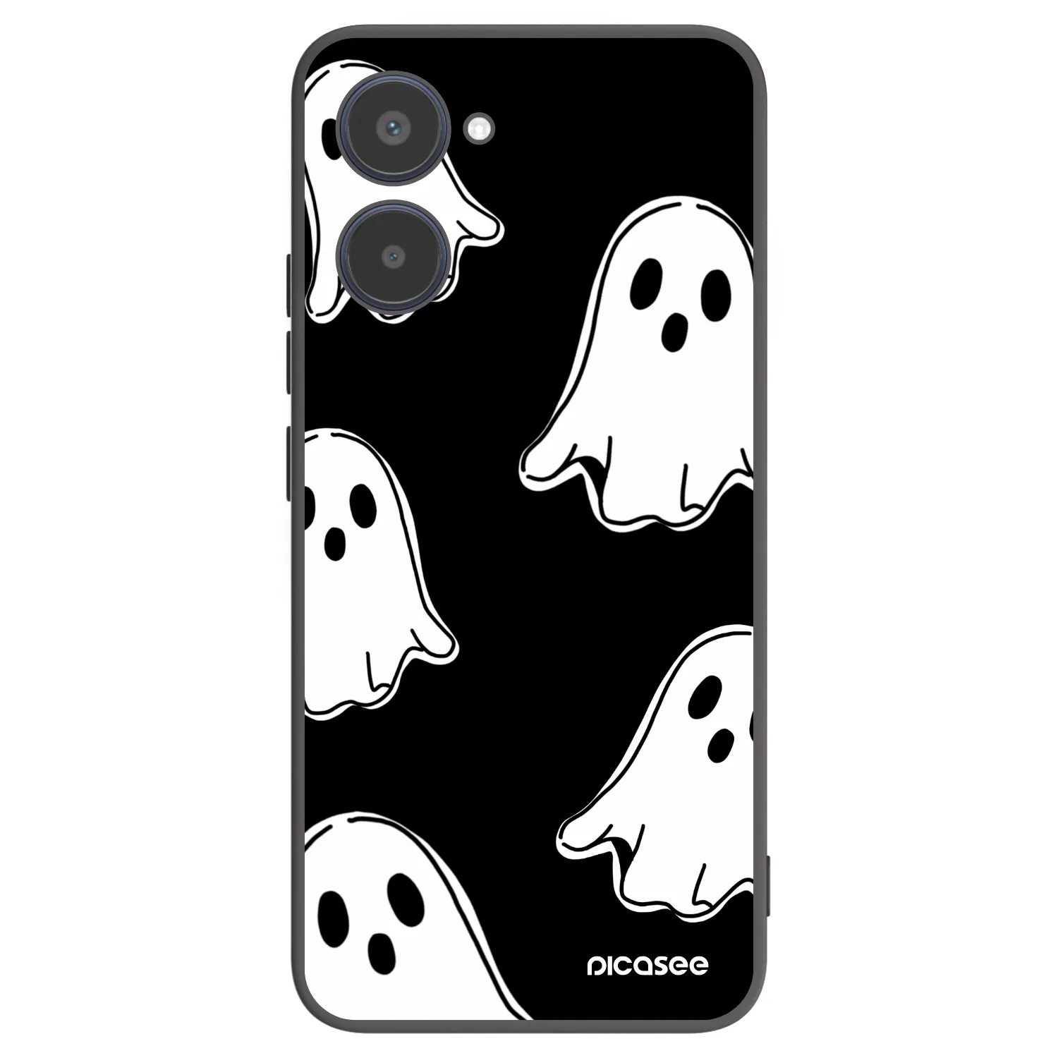 Picasee silikonový černý obal pro Realme 10 4G - Black ghosts
