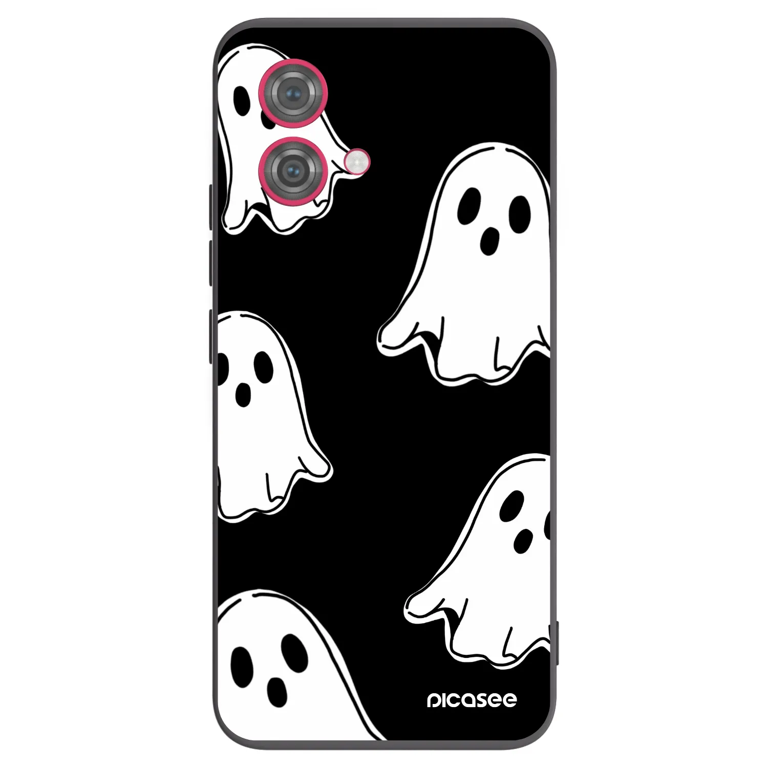 Picasee silikonový černý obal pro Motorola Moto G84 5G - Black ghosts