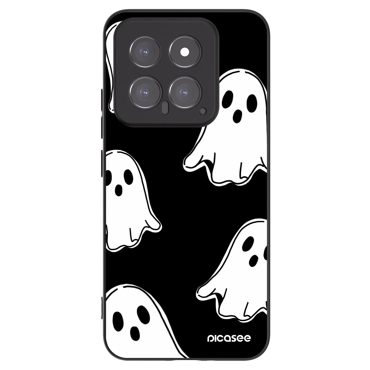 Picasee silikonový černý obal pro Xiaomi 14 - Black ghosts