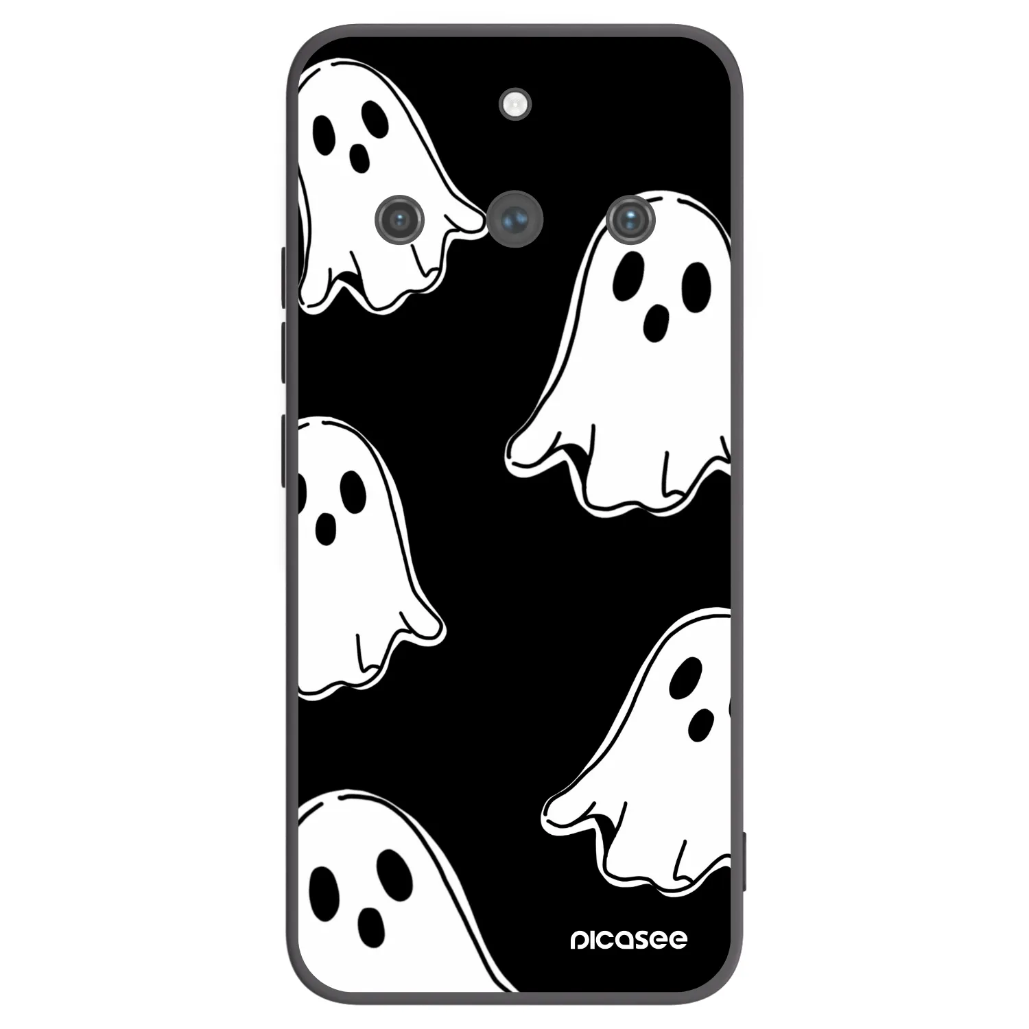 Picasee silikonový černý obal pro Realme 11 Pro+ - Black ghosts