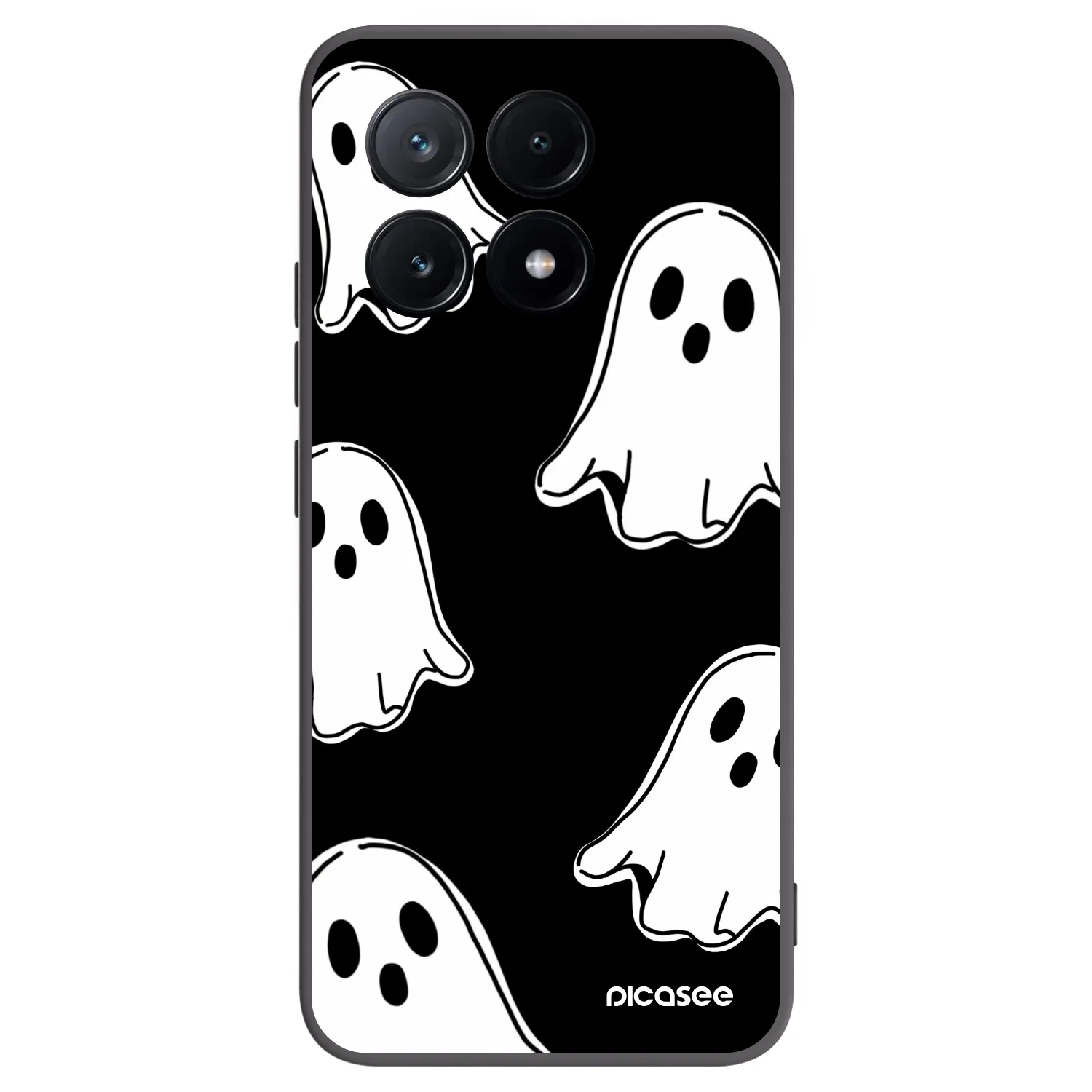 Picasee silikonový černý obal pro Xiaomi Poco X6 Pro - Black ghosts