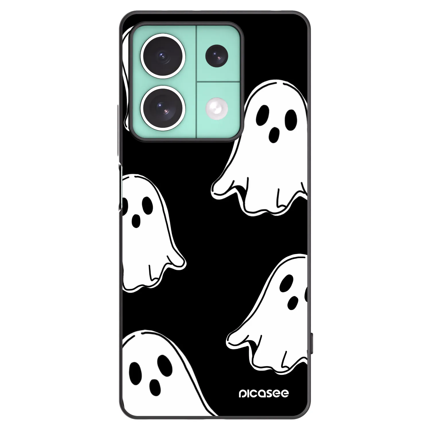 Picasee silikonový černý obal pro Xiaomi Redmi Note 13 5G - Black ghosts