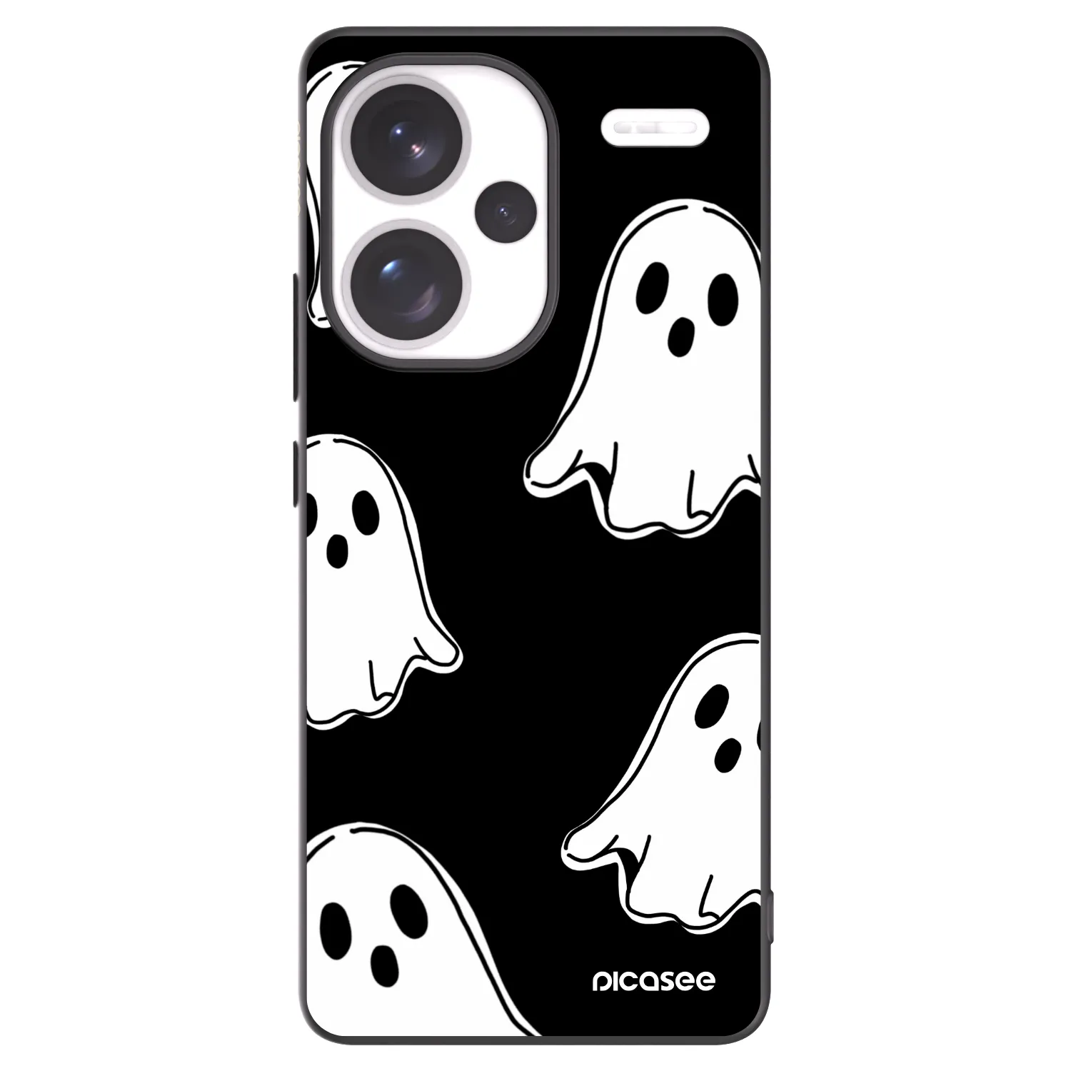 Picasee silikonový černý obal pro Xiaomi Redmi Note 13 Pro+ 5G - Black ghosts