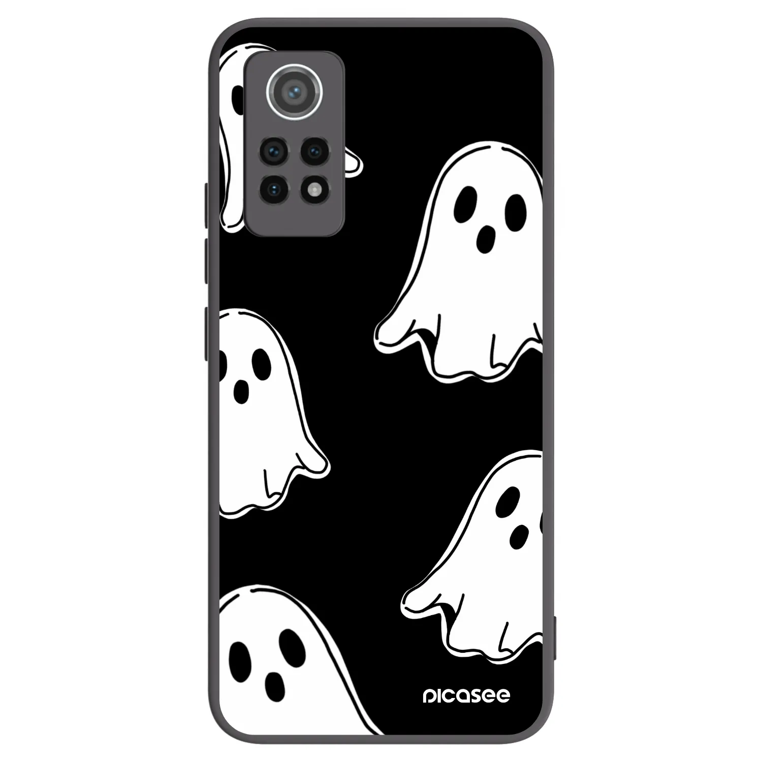 Picasee silikonový černý obal pro Xiaomi Redmi Note 12 Pro 4G - Black ghosts