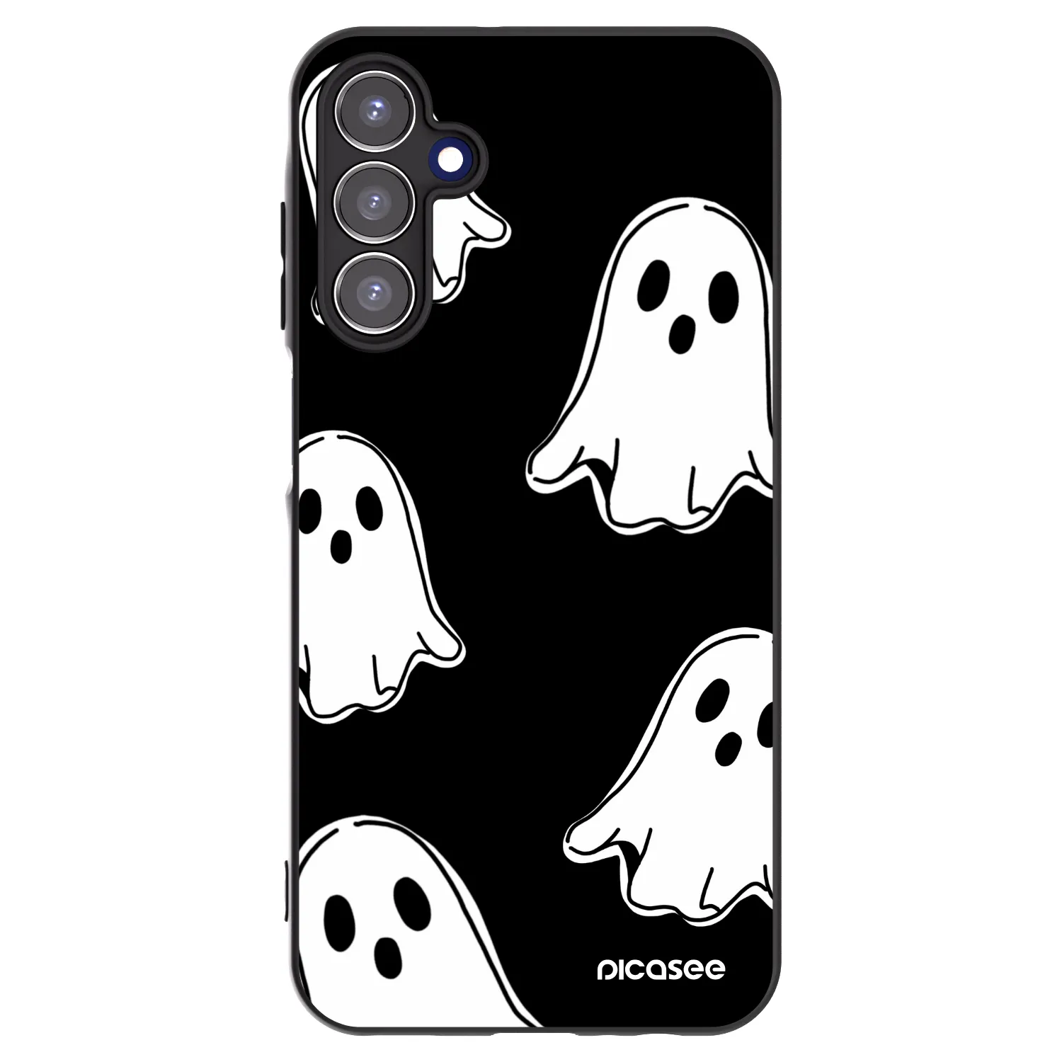 Picasee silikonový černý obal pro Samsung Galaxy A15 A156B 5G - Black ghosts