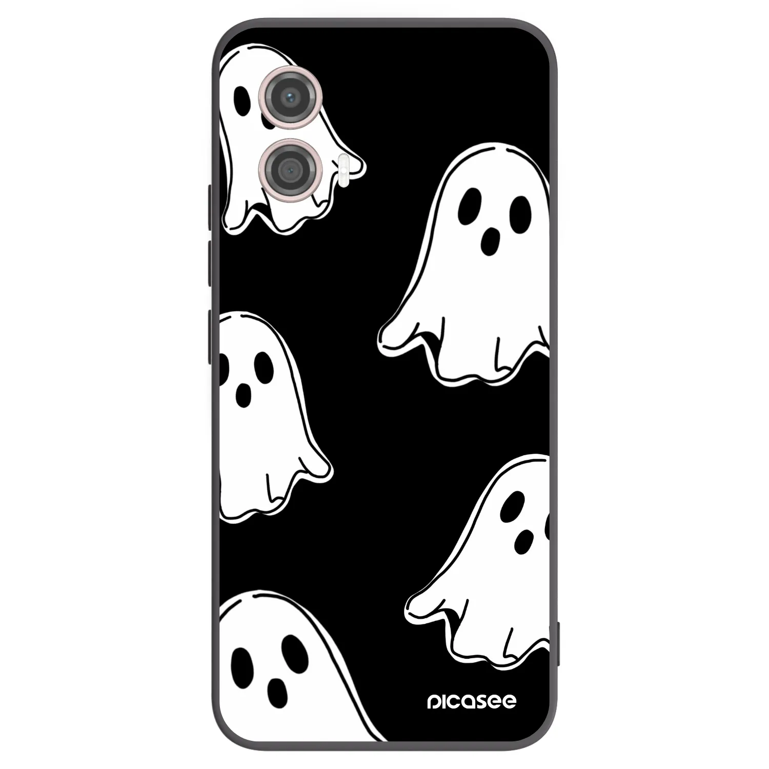 Picasee silikonový černý obal pro Motorola Moto G53 5G - Black ghosts